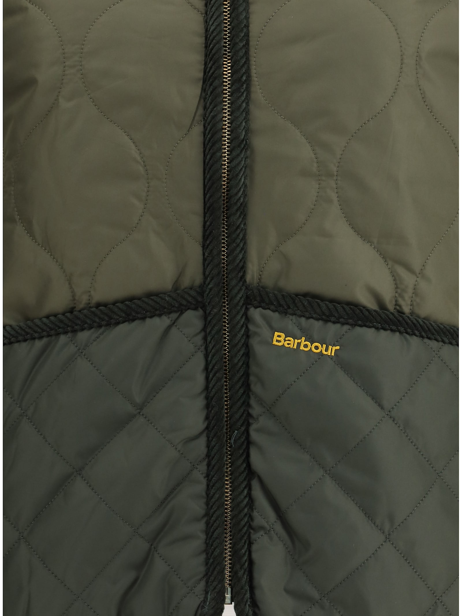 Barbour Quilted Borg-lined Vest In Green