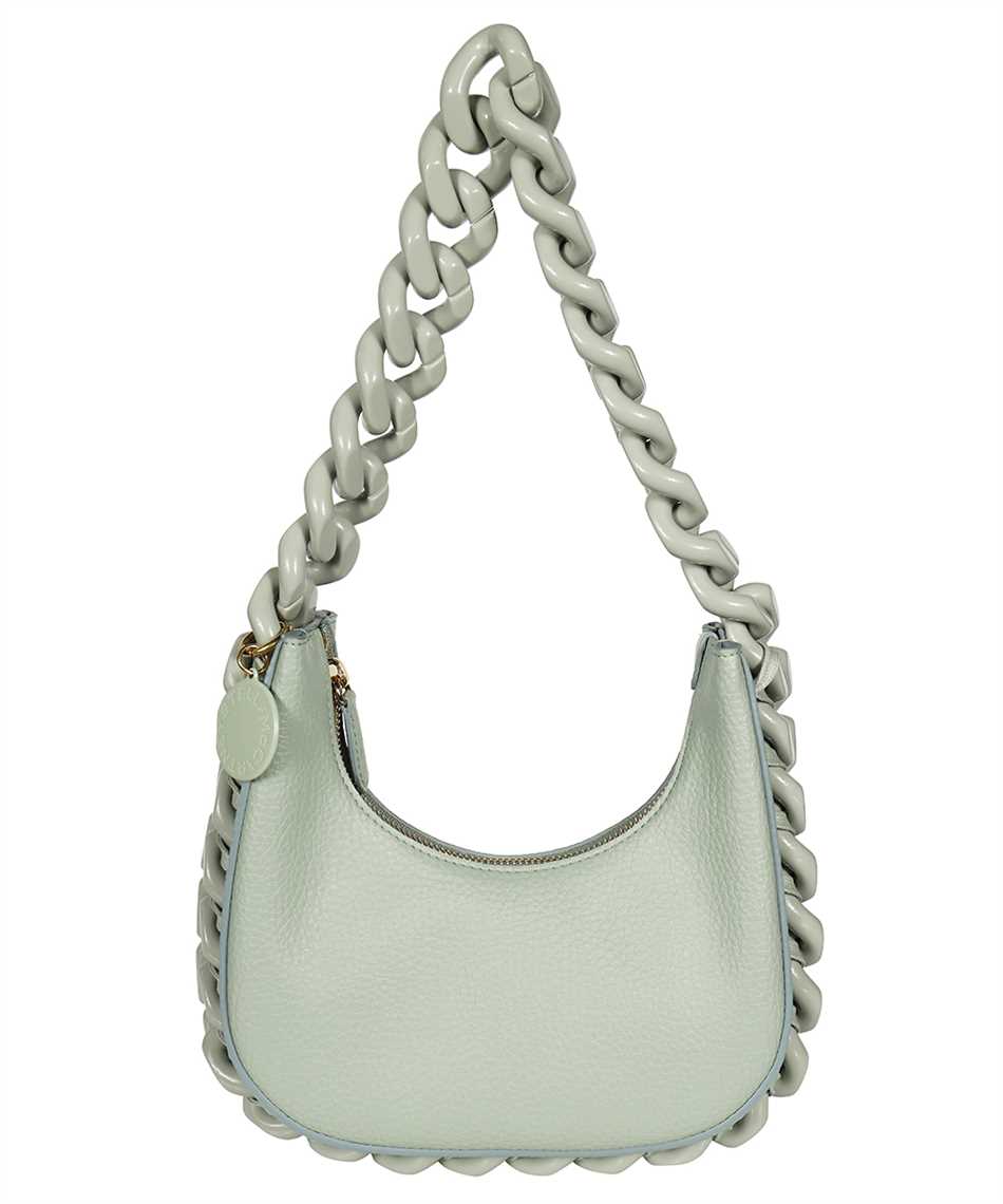 Shop Stella Mccartney Frayme Mini Shoulder Bag In Green