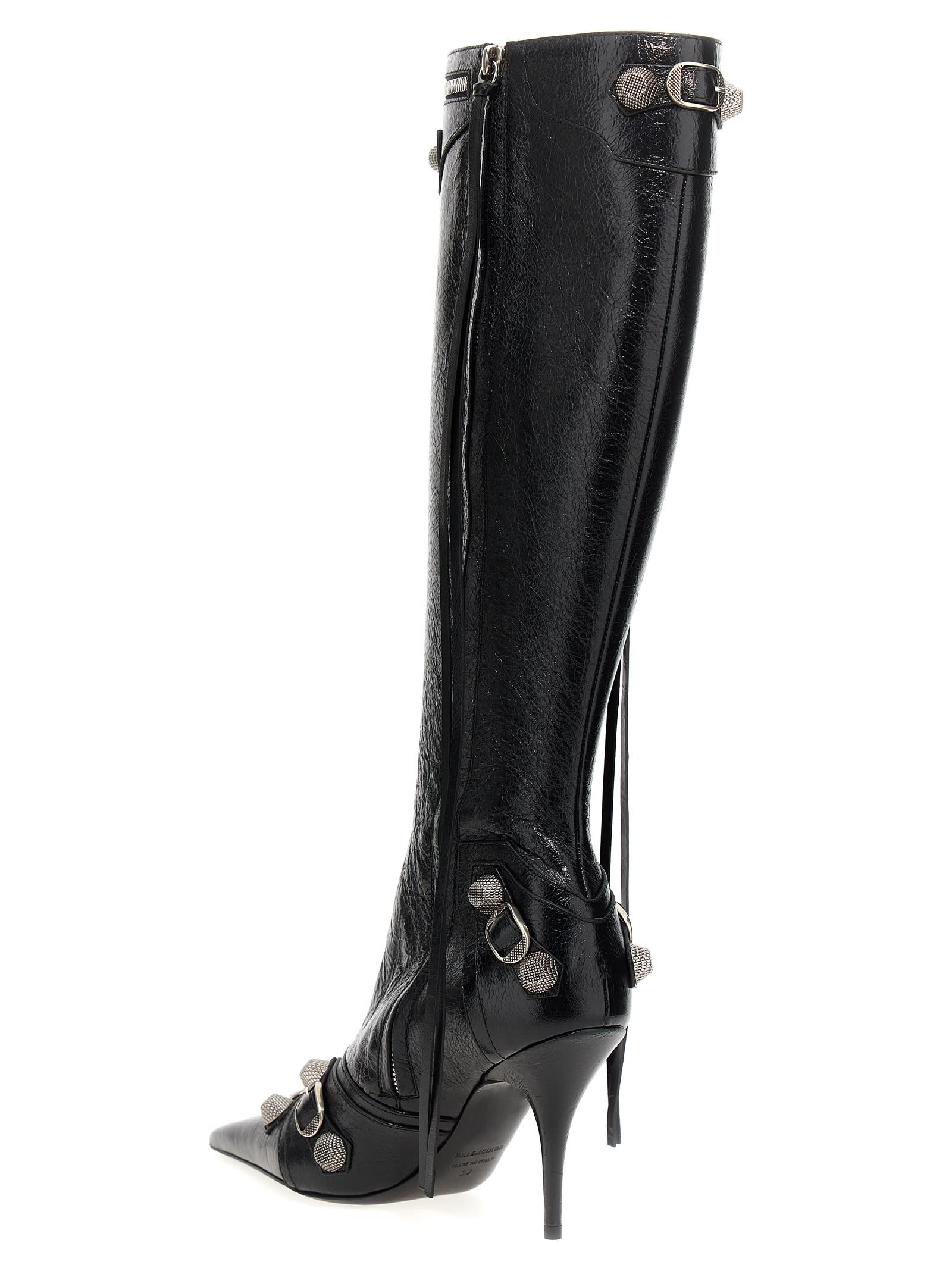 Shop Balenciaga Cagole Boots In Black