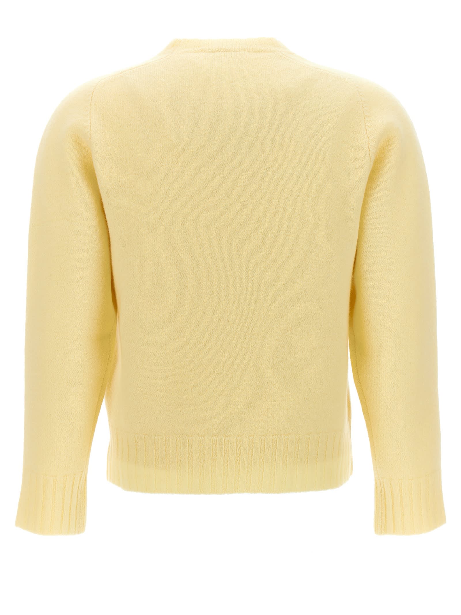 Shop Jil Sander Wool Sweater In Yellow