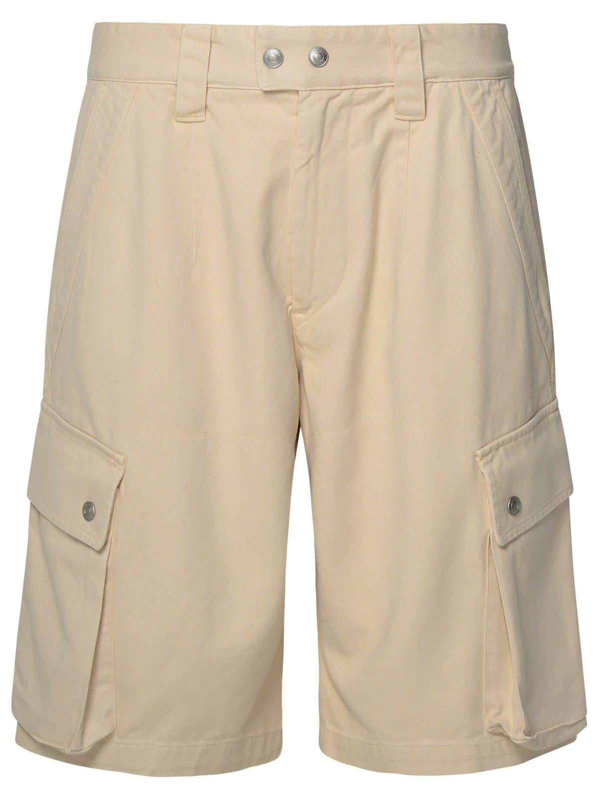 Shop Isabel Marant Mid-rise Loose-fit Cargo Shorts In Beige