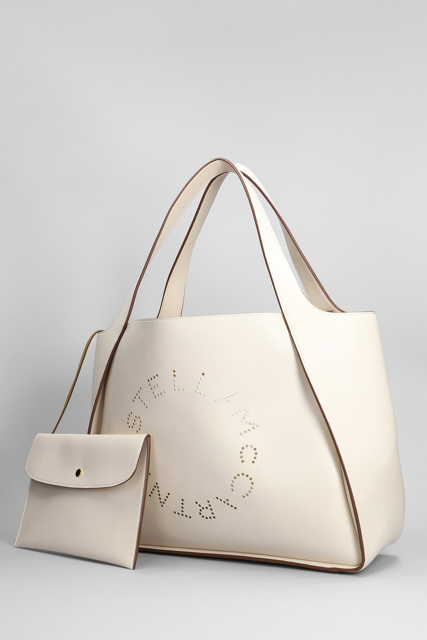 Shop Stella Mccartney Tote In White Faux Leather