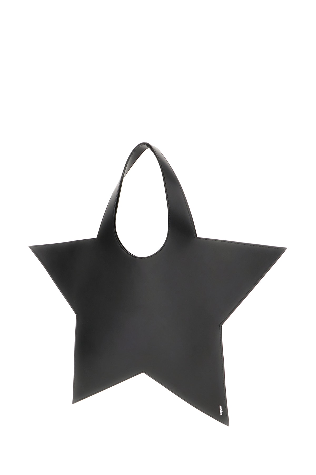 Shop Coperni Black Leather Star Shoulder Bag