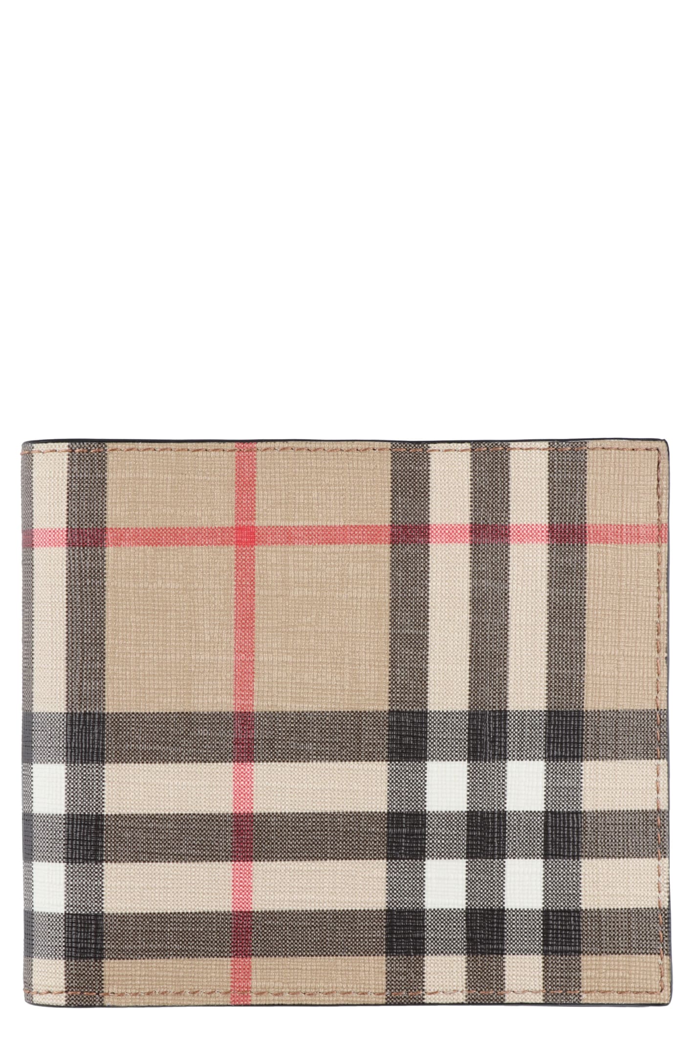BURBERRY LEATHER FLAP-OVER WALLET,11026662