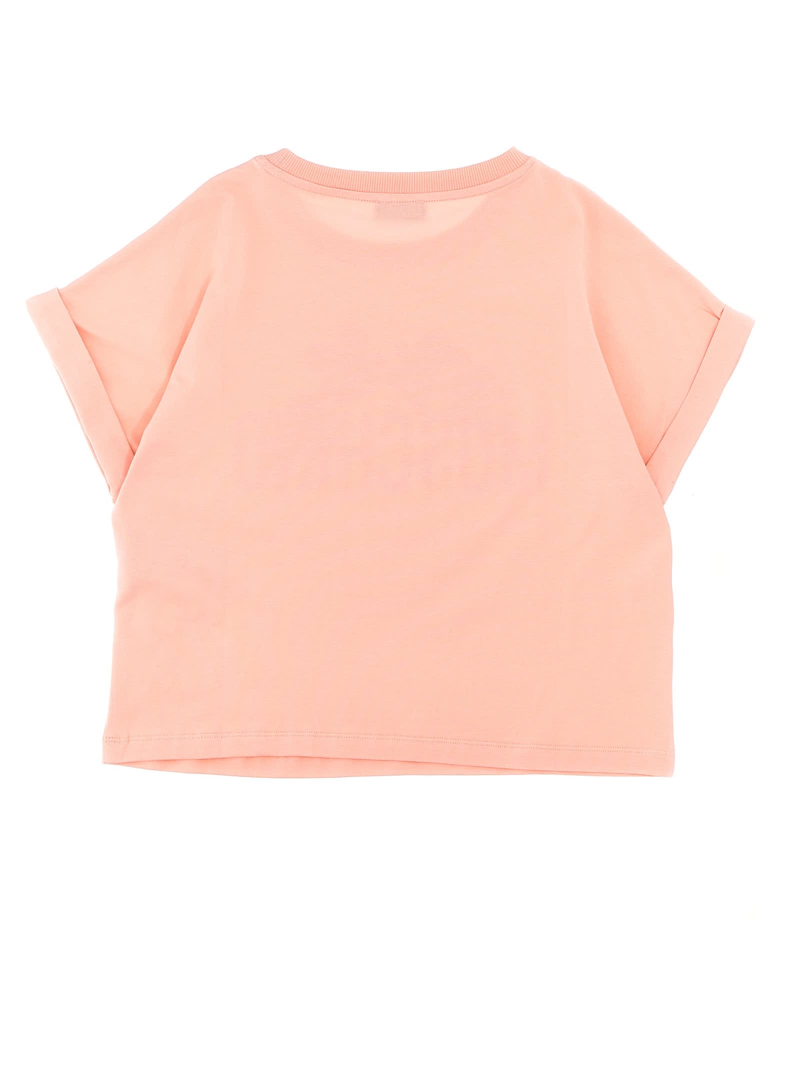 Shop Moschino Logo Print T-shirt + Leggings Set In Pink