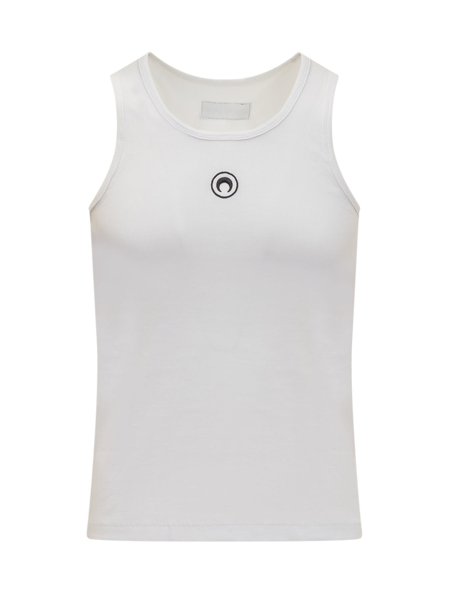 Shop Marine Serre Ribbed Tank Top In White