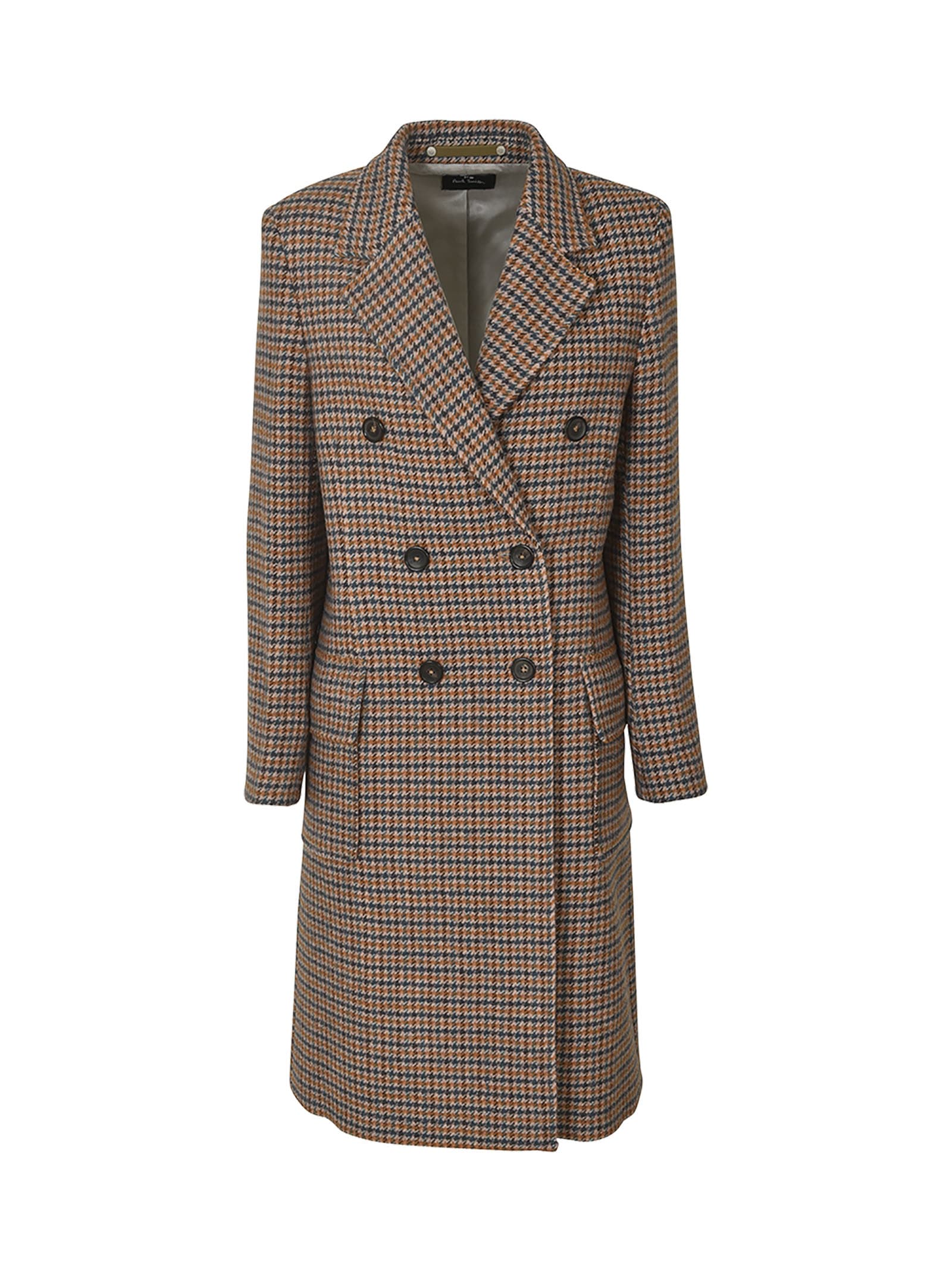 Shop Paul Smith Pied De Poule Coat In Multicolor