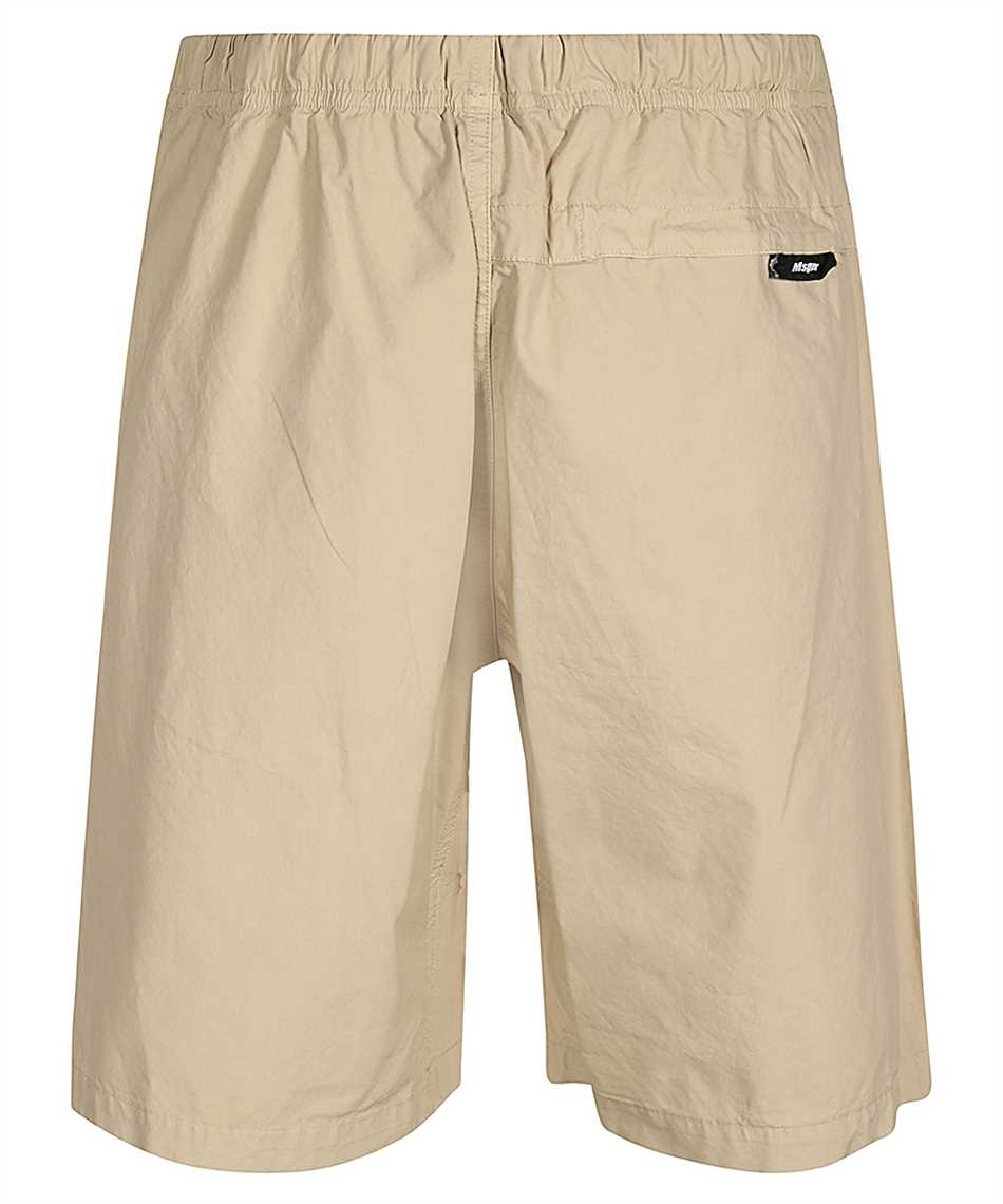 Msgm Cotton Bermuda Shorts In Neutral