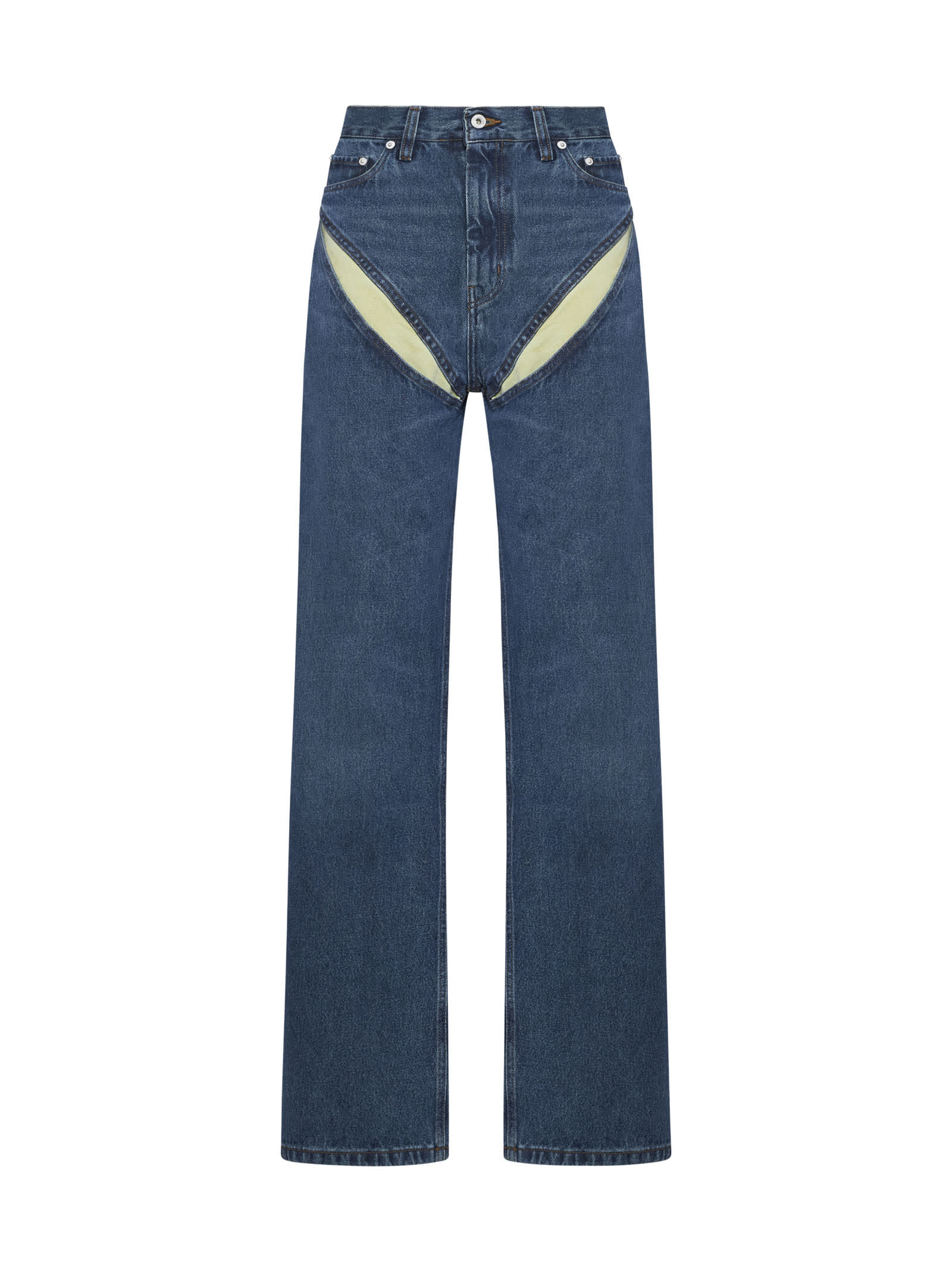 Shop Y/project Jeans In Evergreen Vintage Blue