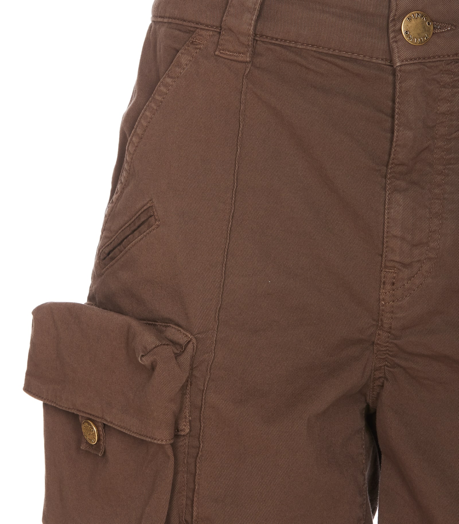 Shop Pinko Porta Shorts In Marrone
