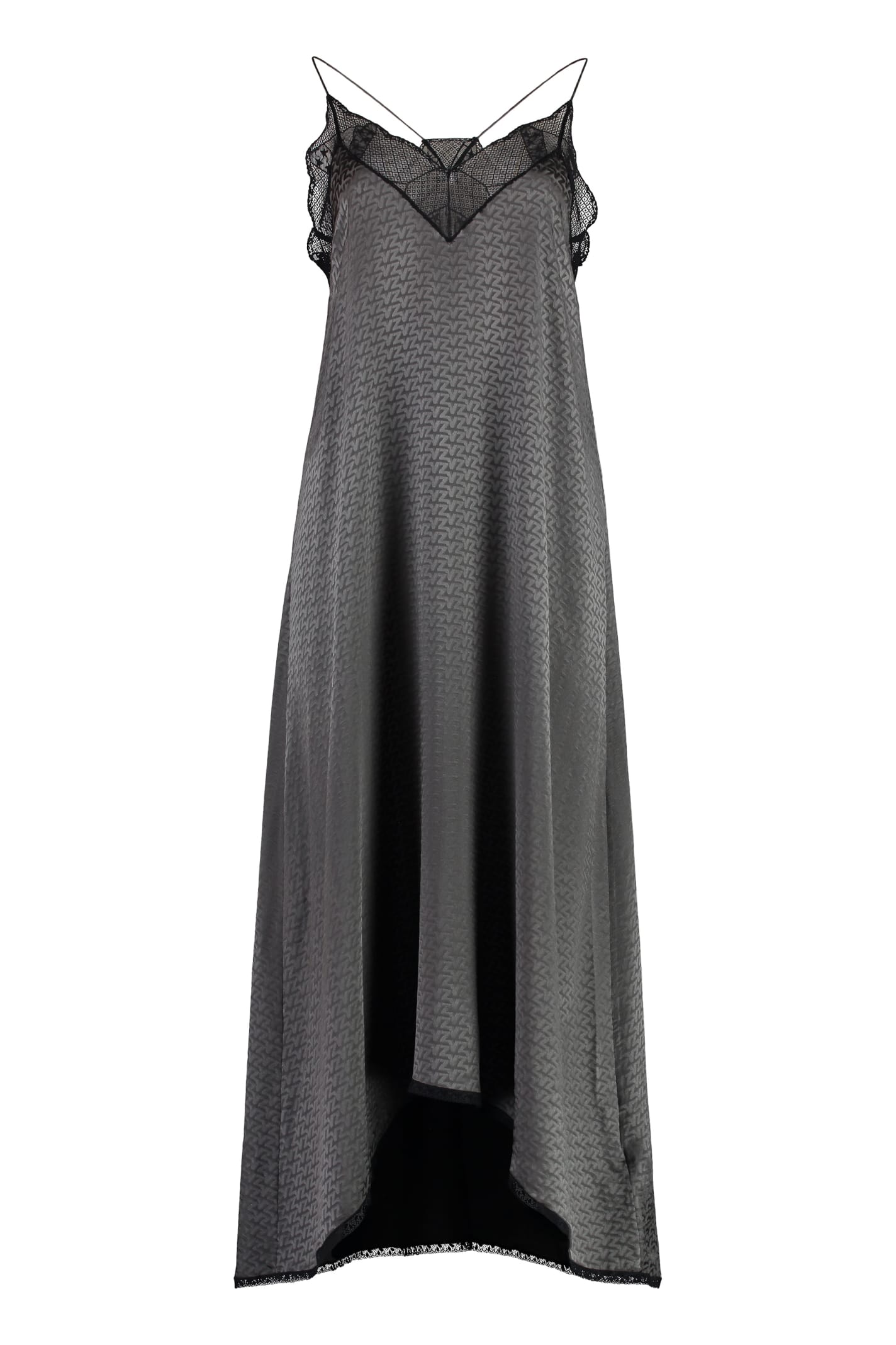 Shop Zadig &amp; Voltaire Silk Slipdress In Grey