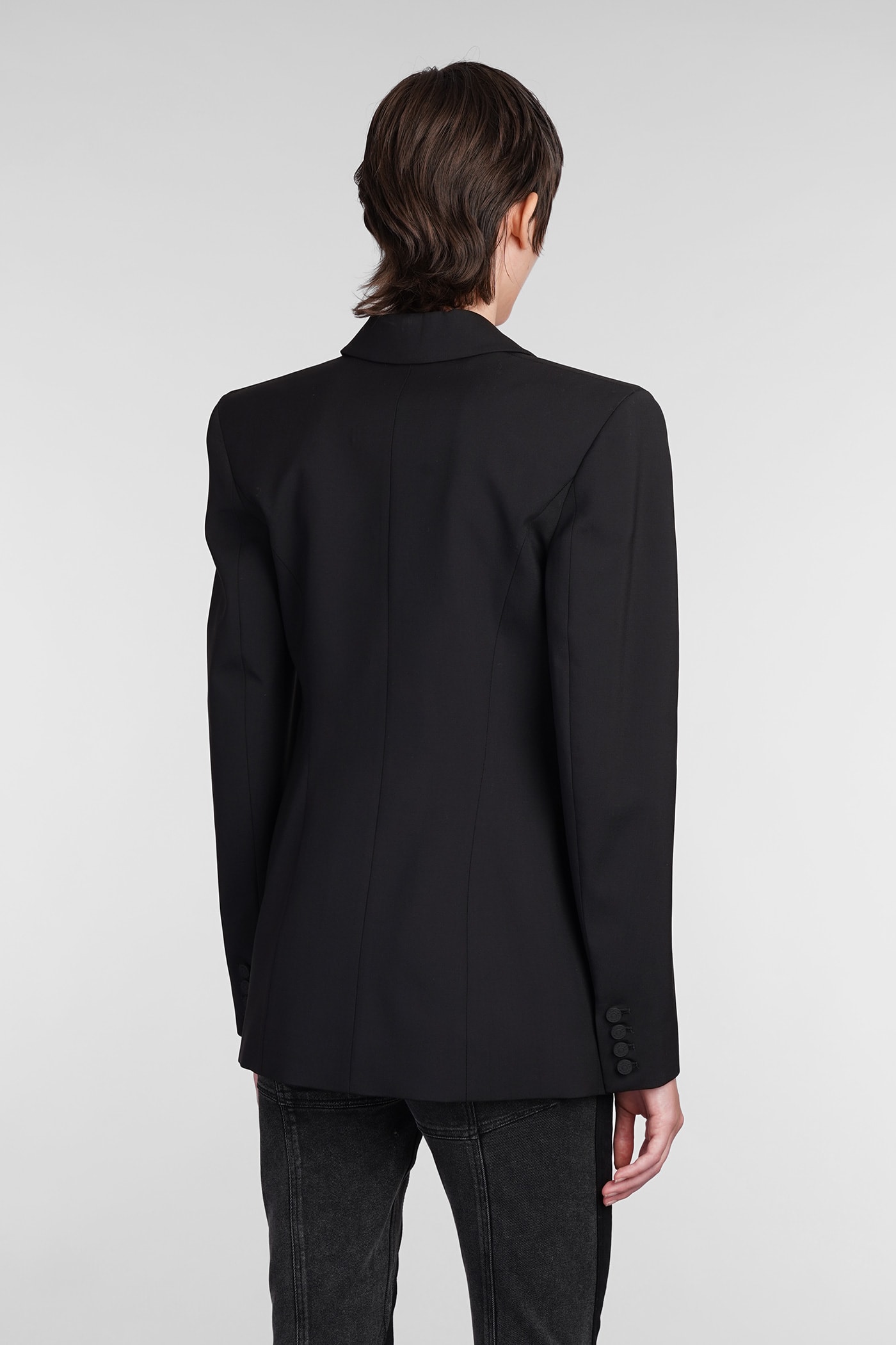 MUGLER BLAZER IN BLACK WOOL 