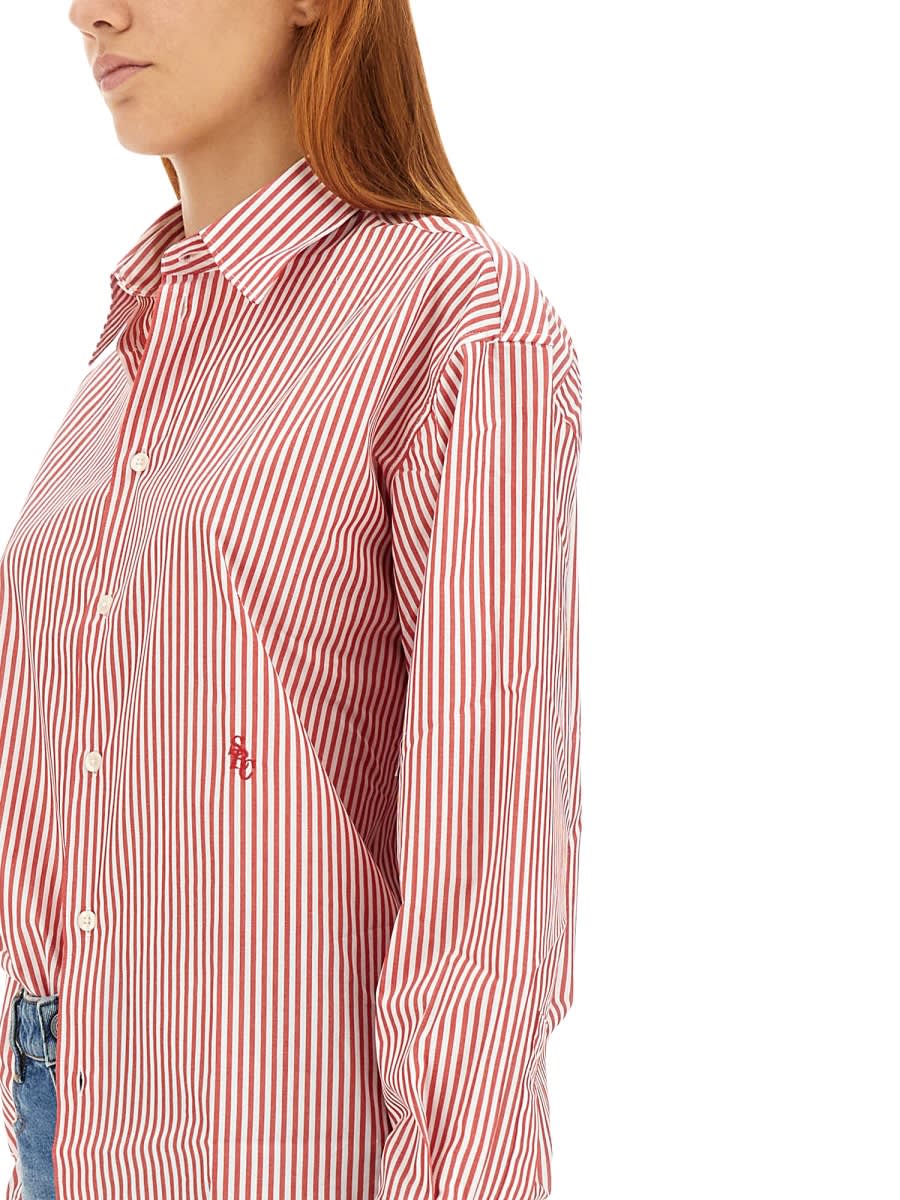Sporty &amp; Rich Shirt With Stripe Pattern In Red