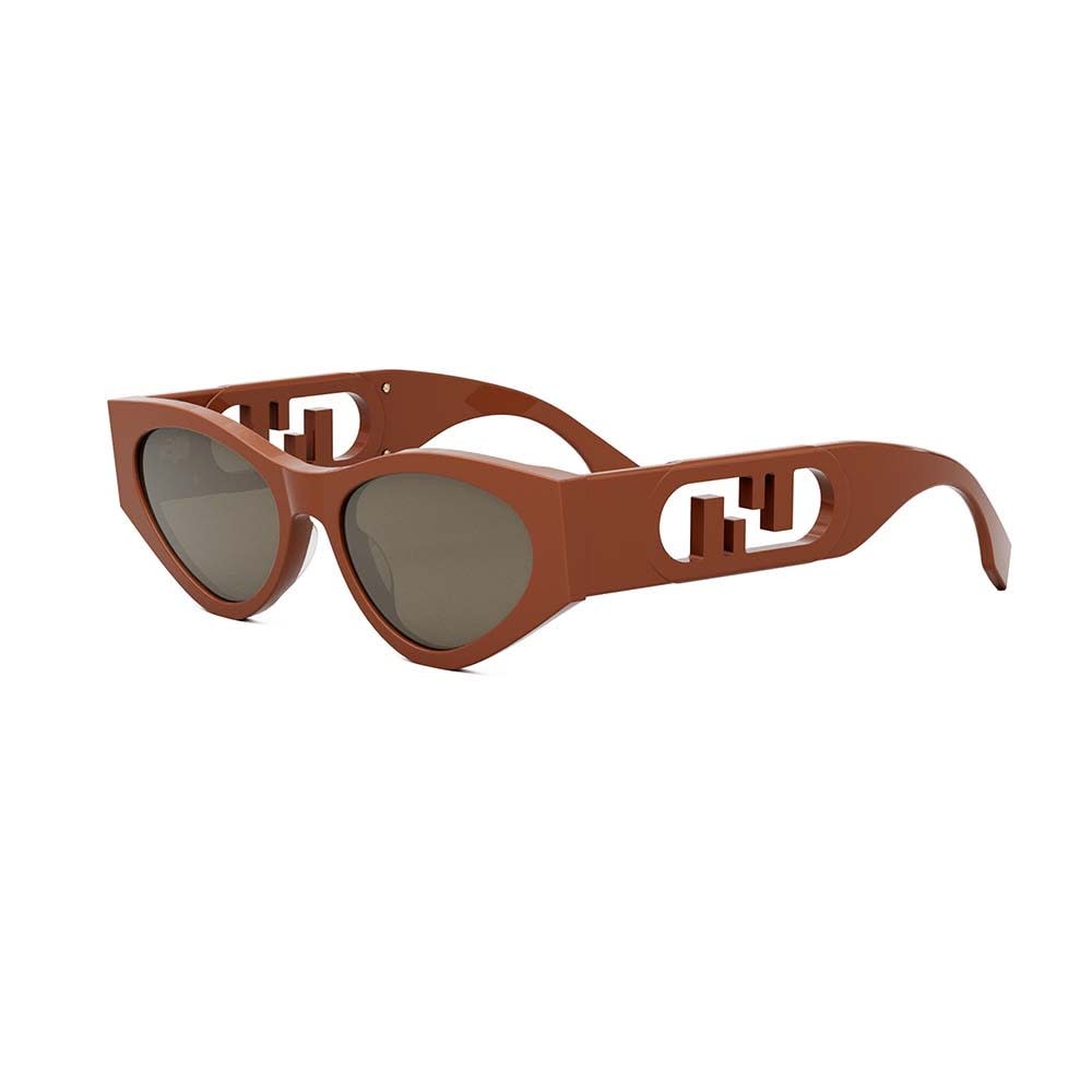 Shop Fendi Sunglasses In Arancione/marrone