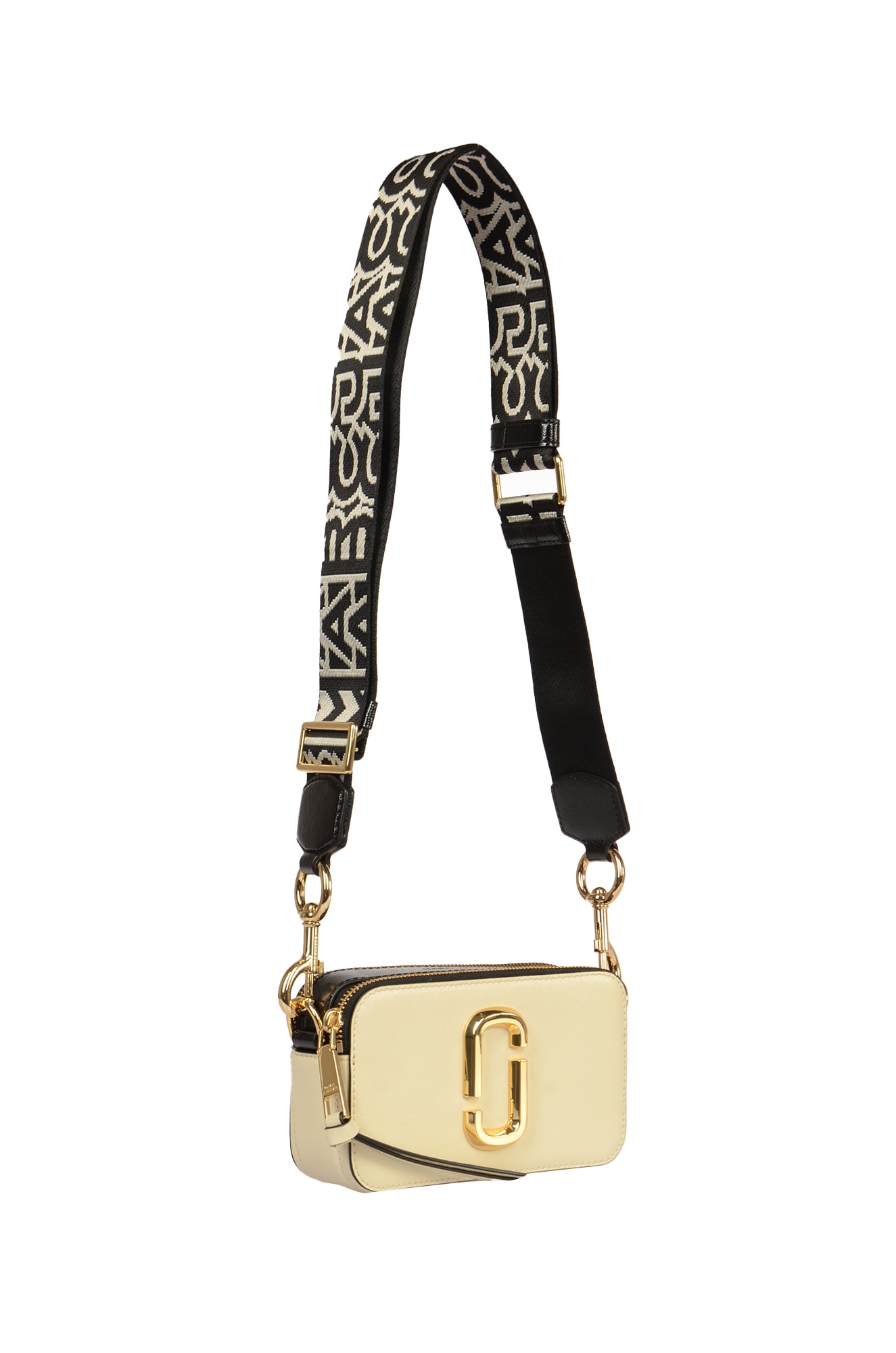 Shop Marc Jacobs The Snapshot Shoulder Bag In White/multicolor