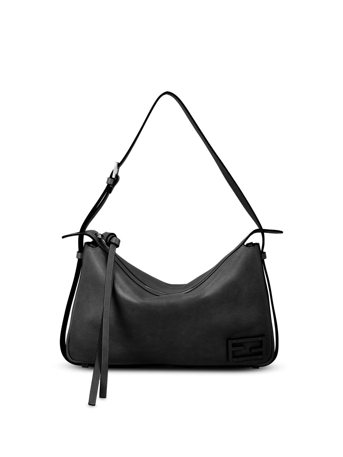 Shop Fendi Simply Medium Shoulder Bag In Nero