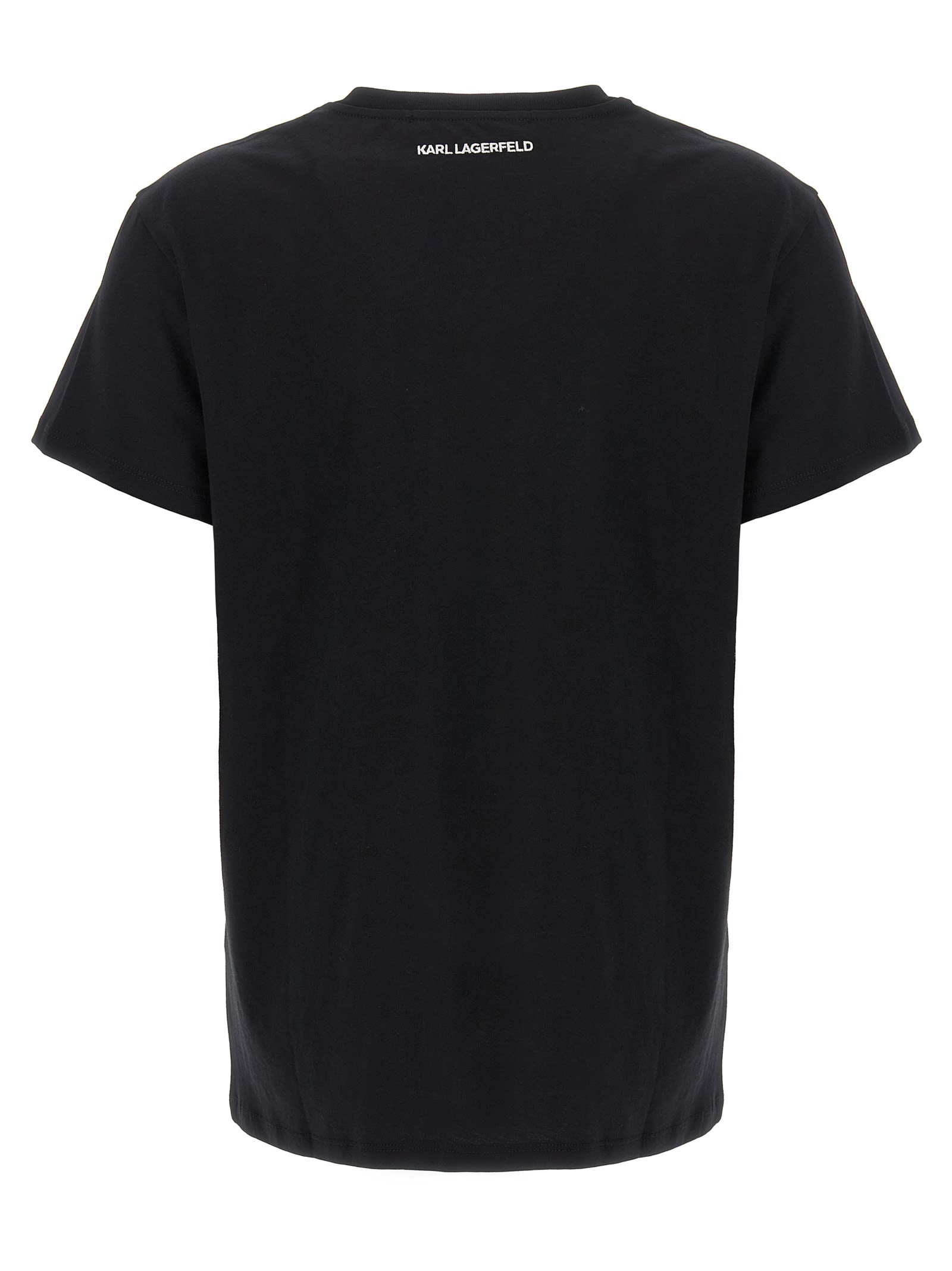 Shop Karl Lagerfeld Logo T-shirt In Black