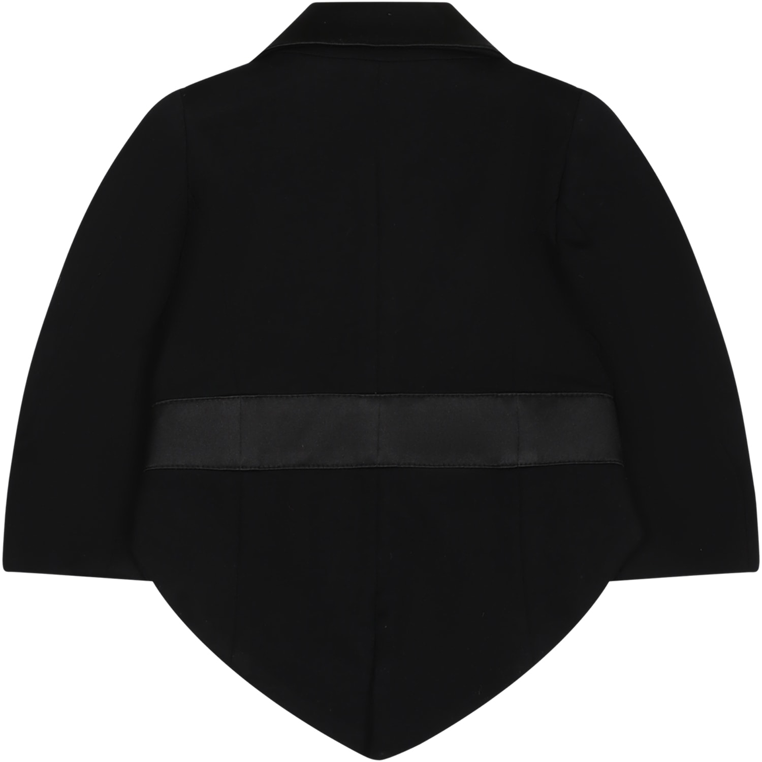 Shop Balmain Black Jacket For Baby Boy