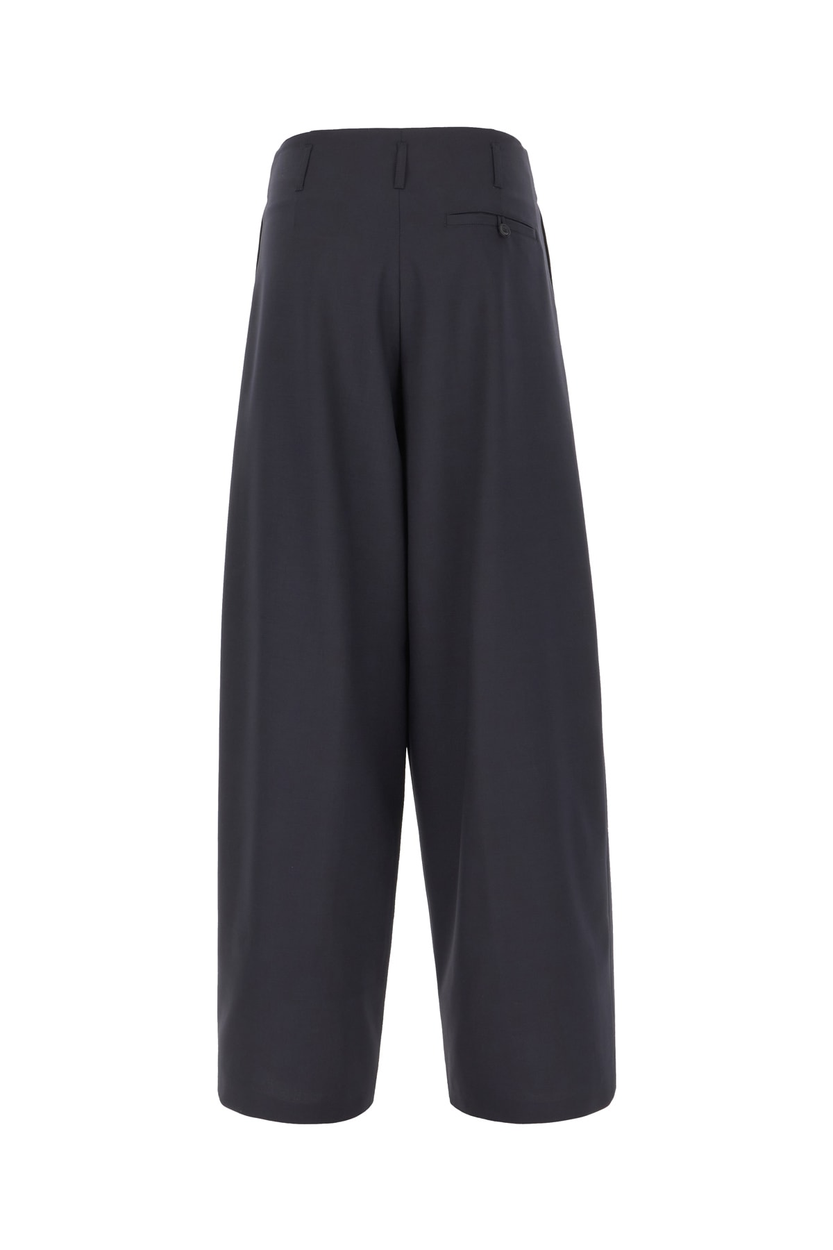 Shop Philosophy Di Lorenzo Serafini Midnight Blue Stretch Polyester Blend Pants In Nero