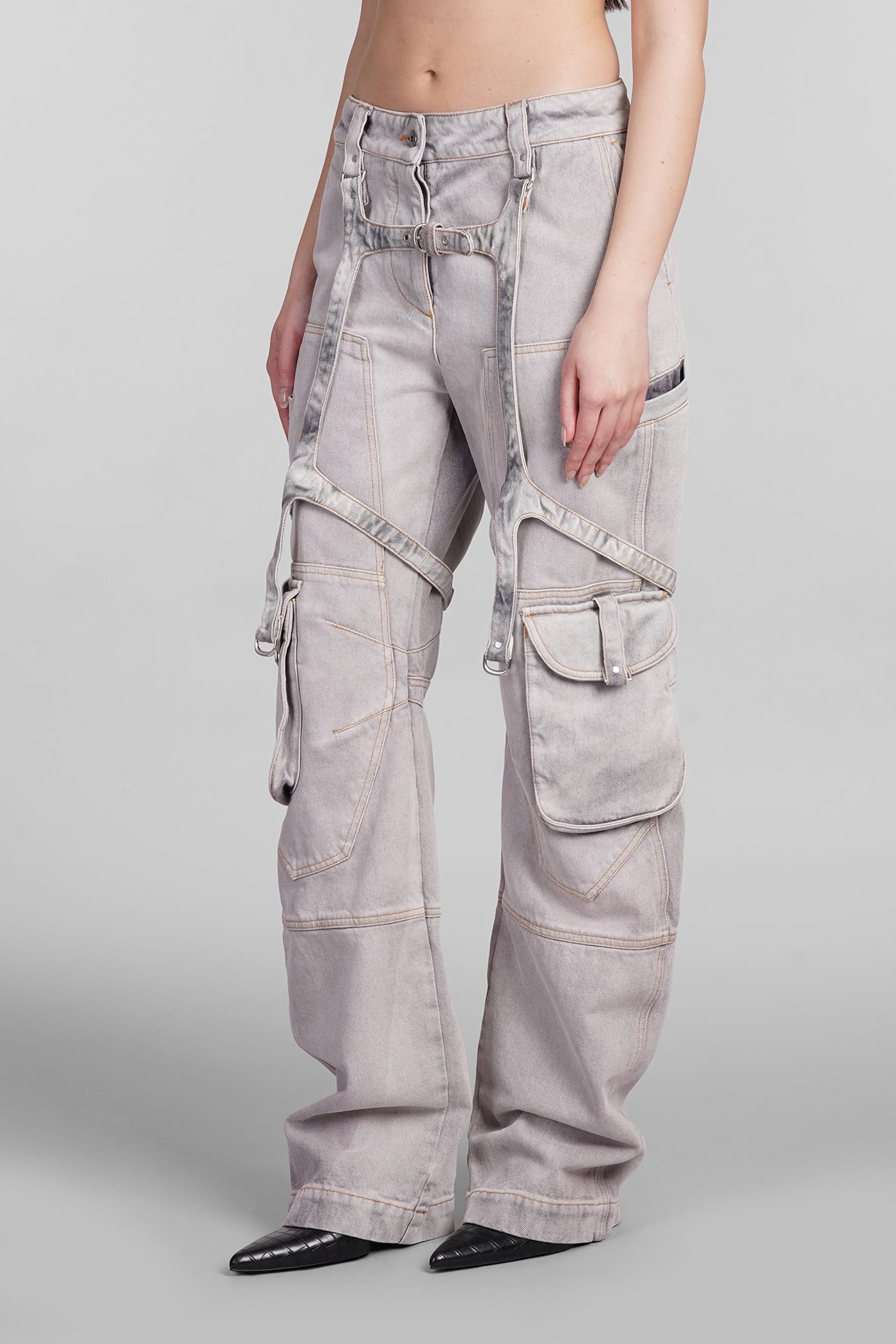 Shop Off-white Jeans In Lilla Cotton