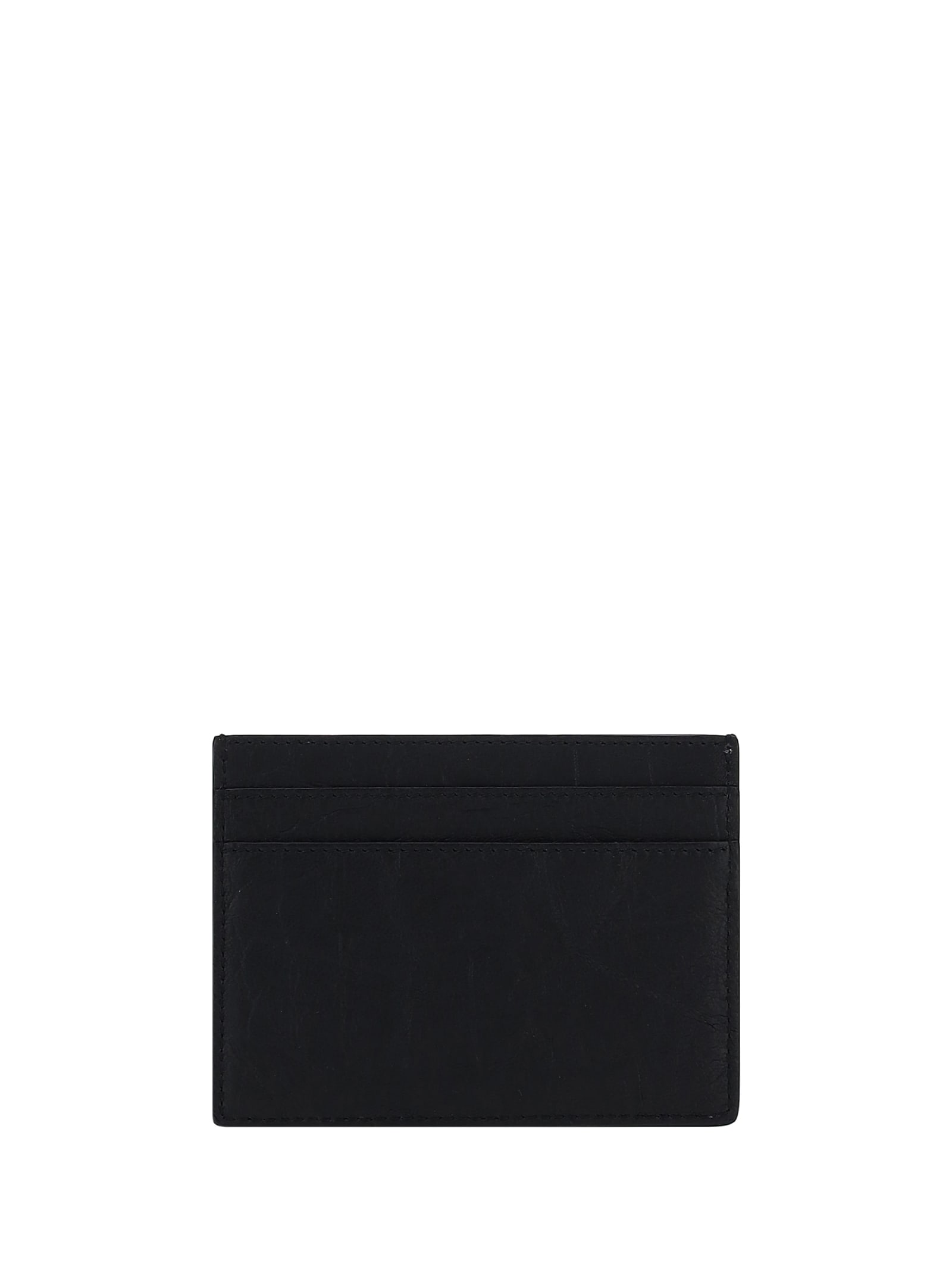 Shop Saint Laurent Ysl Card Holder In Nero