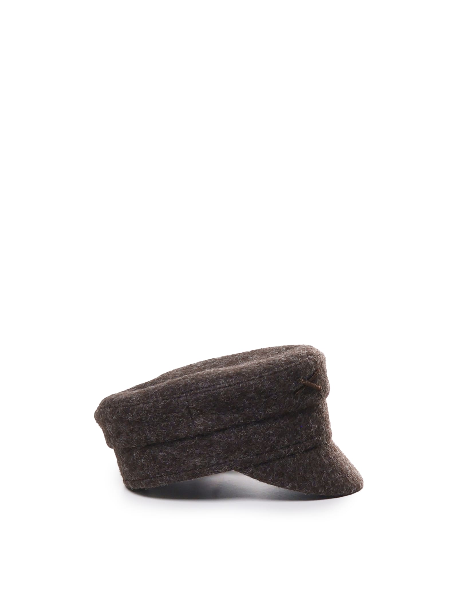 Shop Ruslan Baginskiy Mélange-effect Baker Boy Cap In Brown