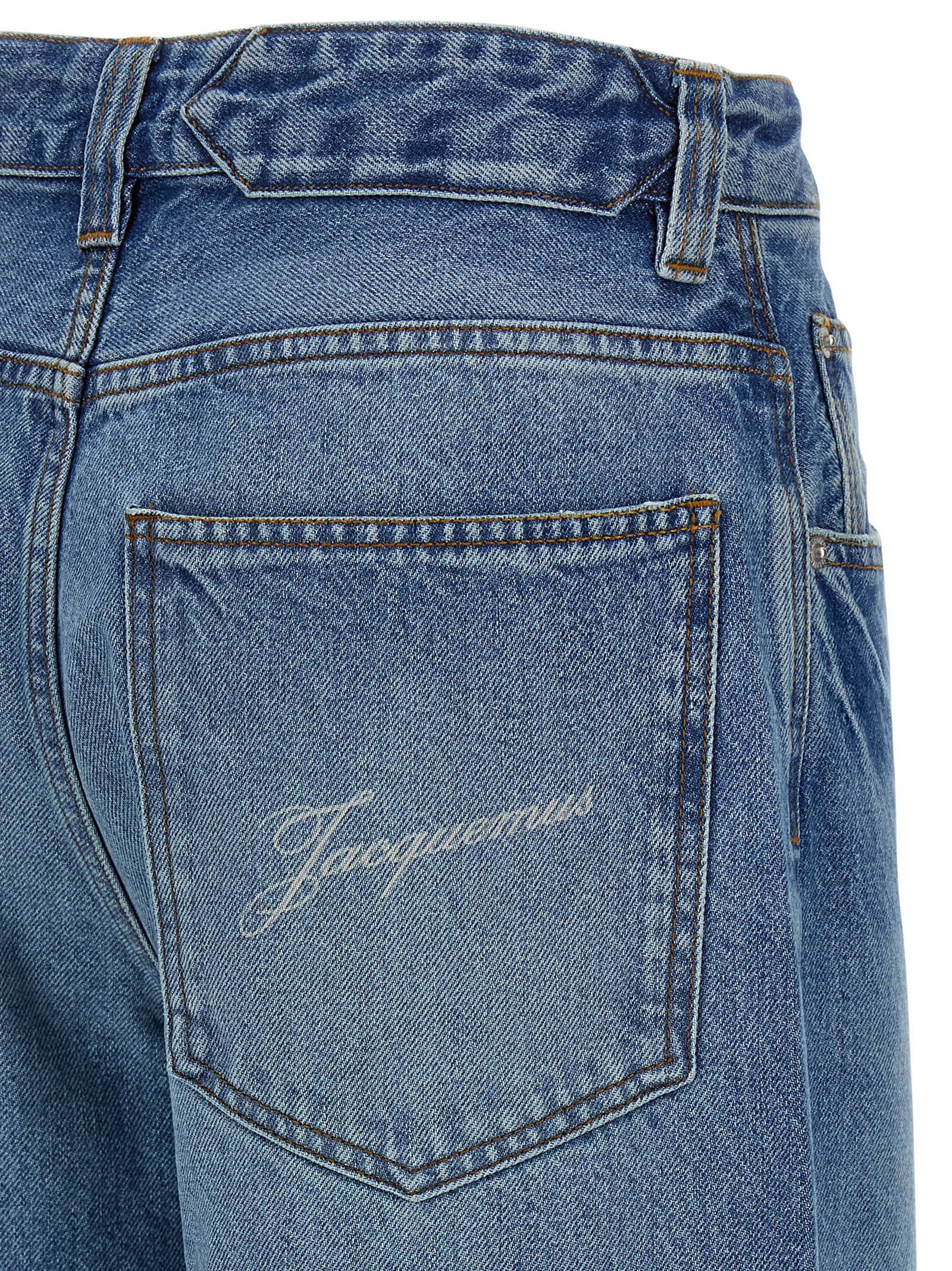 Jacquemus Le De-nîmes Large Jeans Light Blue In Blue