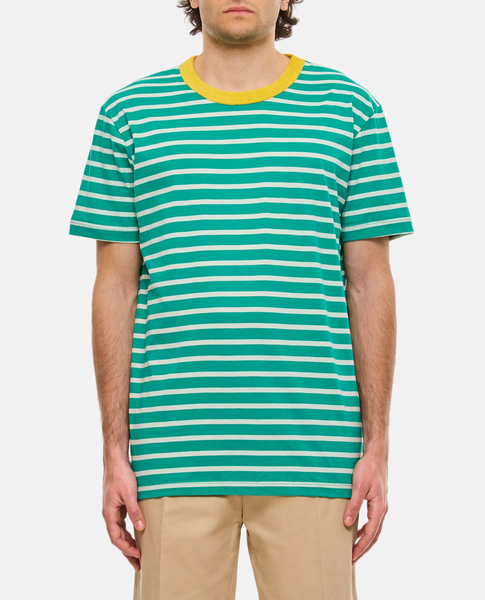 Shop Howlin' T-shirt A Righe In Cotone In Green