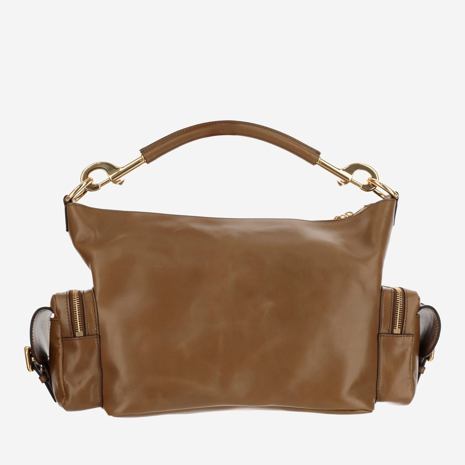 Shop Chloé Shiny Leather Camera Bag In Green