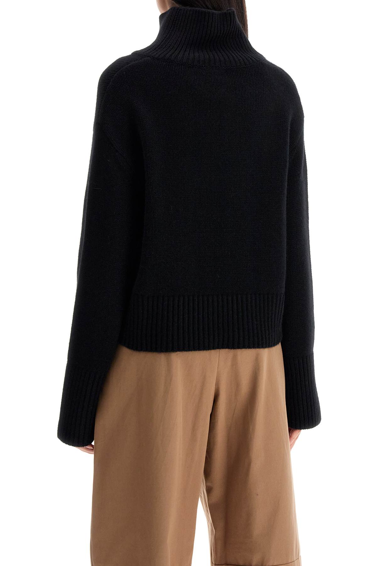 Lisa Yang Black Fleur Turtleneck In Bl Black