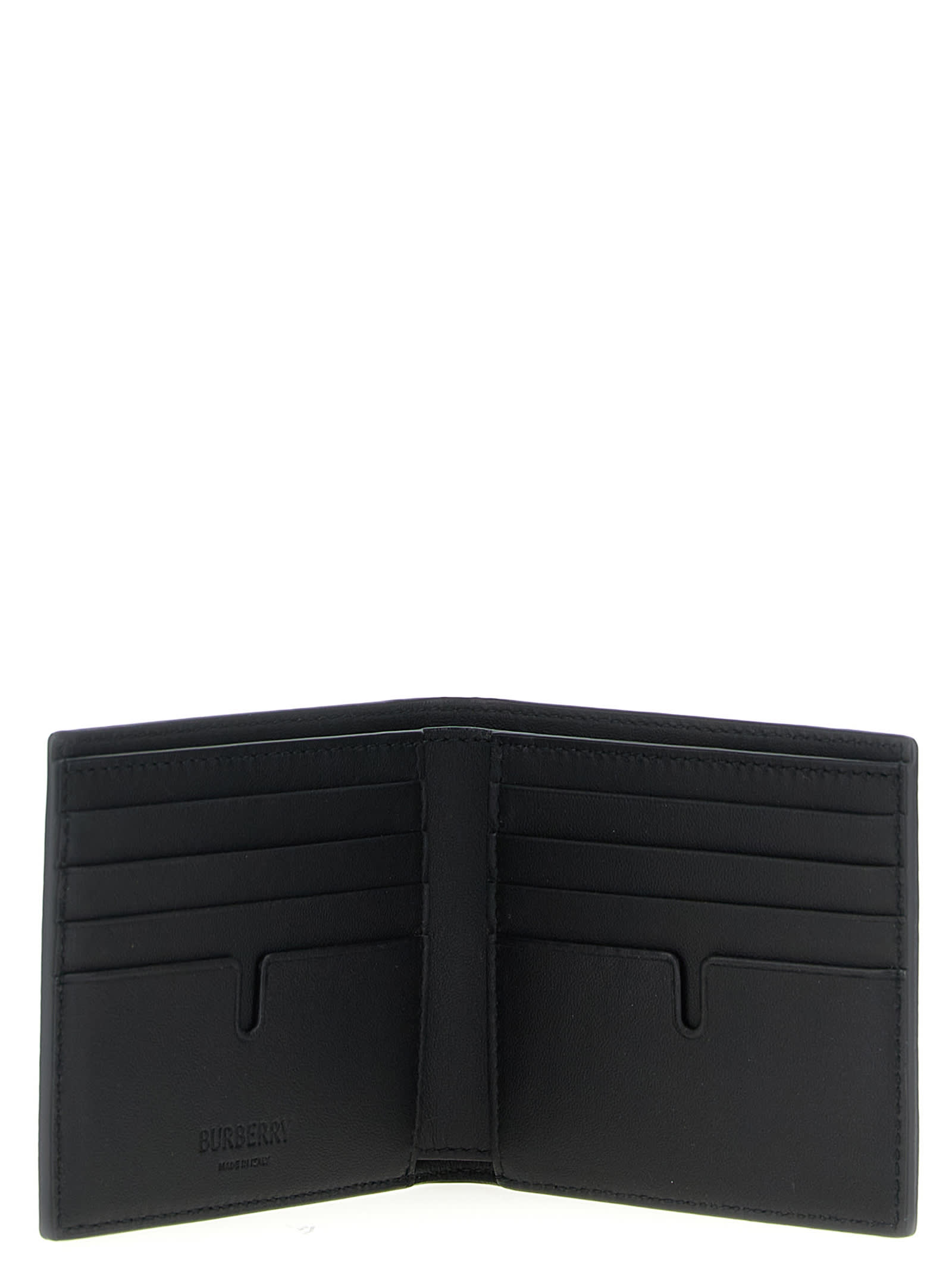 Burberry Ekd Leather Bifold Wallet In Black