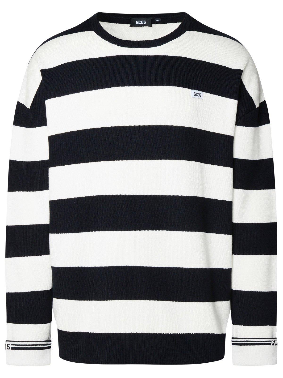 GCDS STRIPED CREWNECK JUMPER