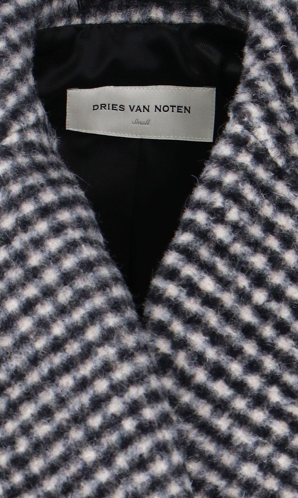 Shop Dries Van Noten Padded Sleeve Round Coat