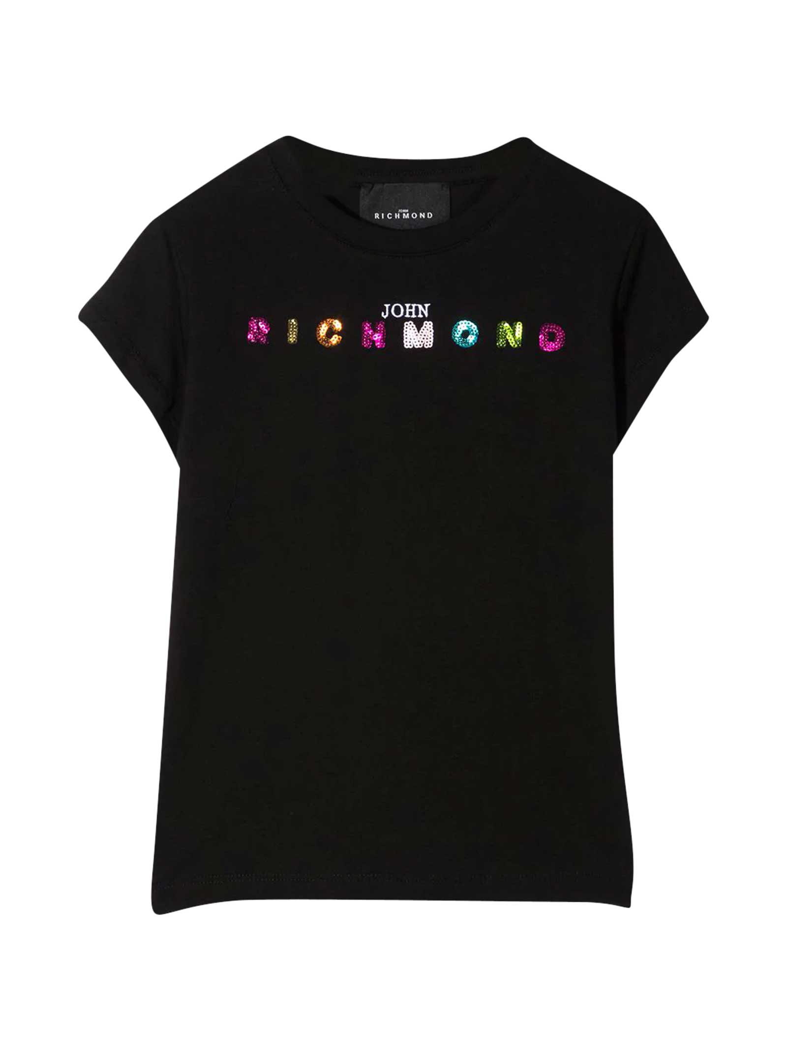 Richmond Black Sequin T-shirt