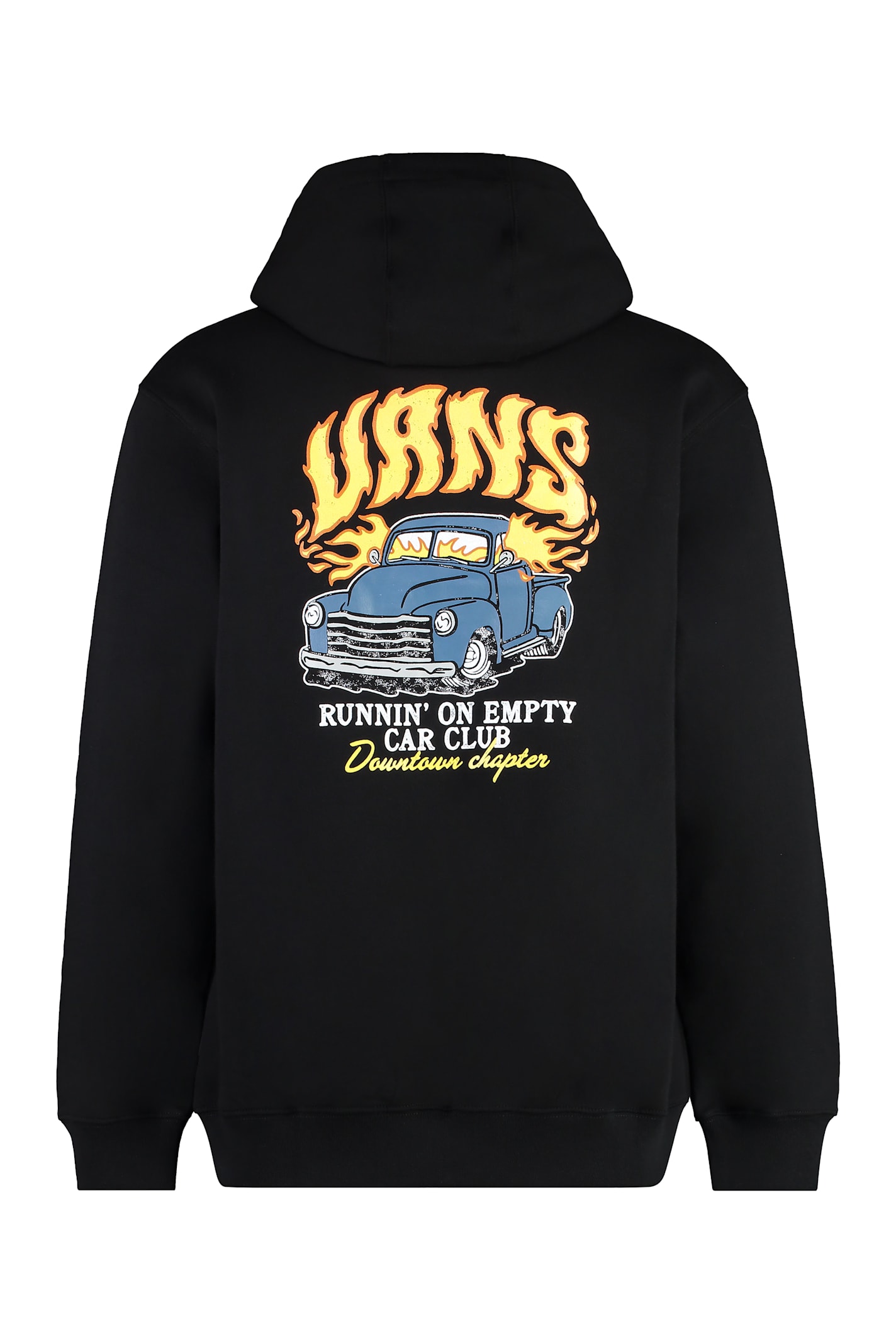 Shop Vans Cotton Full Zip Hoodie In Black