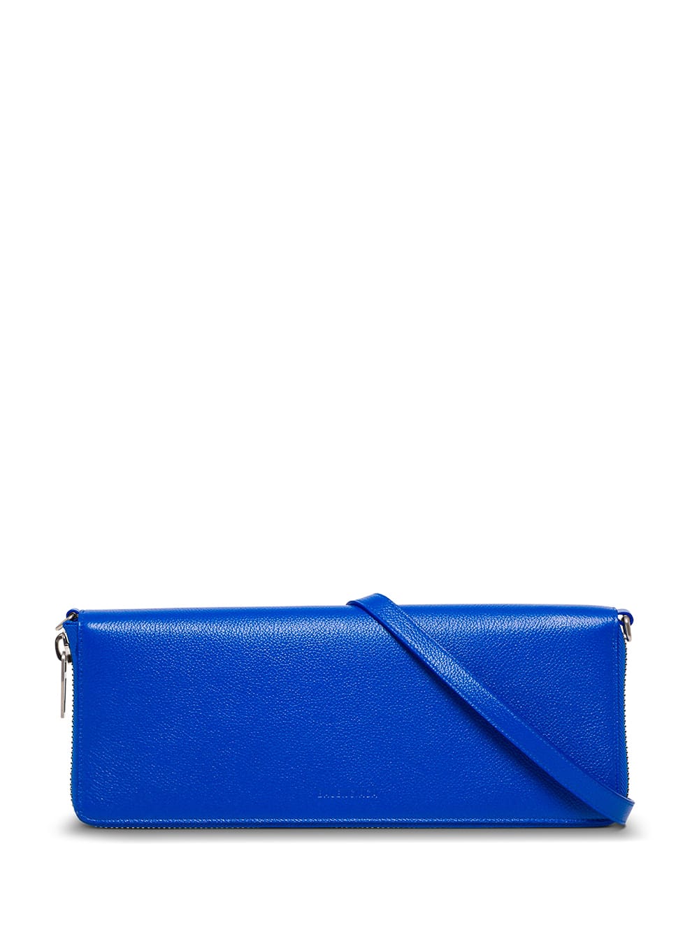 Balenciaga Rectangular Crossbody Bag In Blue Leather
