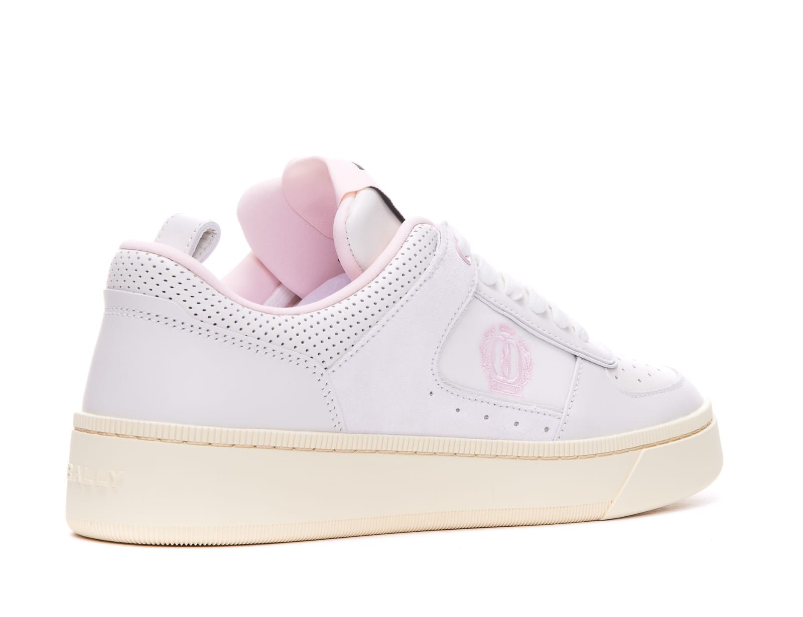 Shop Bally Riweira Sneakers In White/rosa50