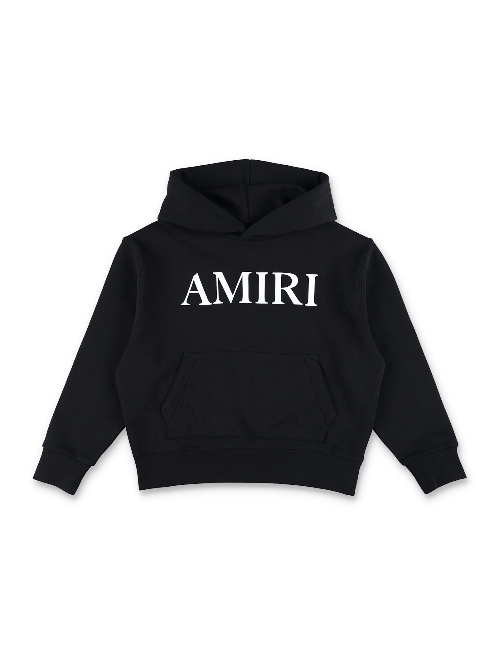 Amiri Kids Black Logo Hoodie In Black
