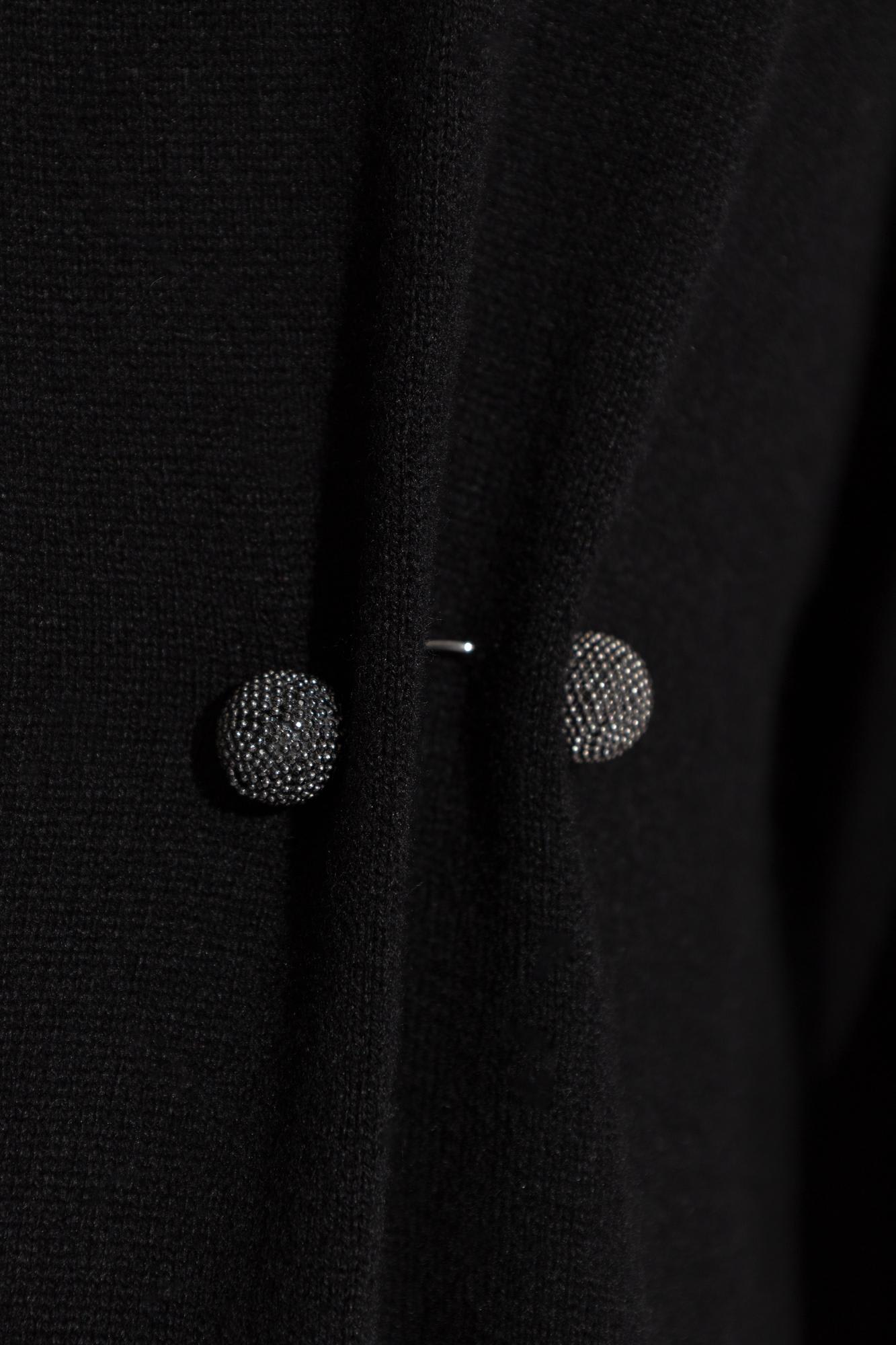 Fabiana Filippi Knit Dress With Brooch In Blue