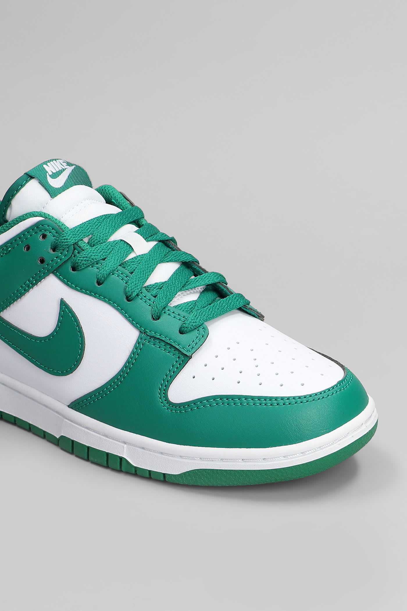 Nike Dunk Low Retro Sneakers In Green Leather In Green