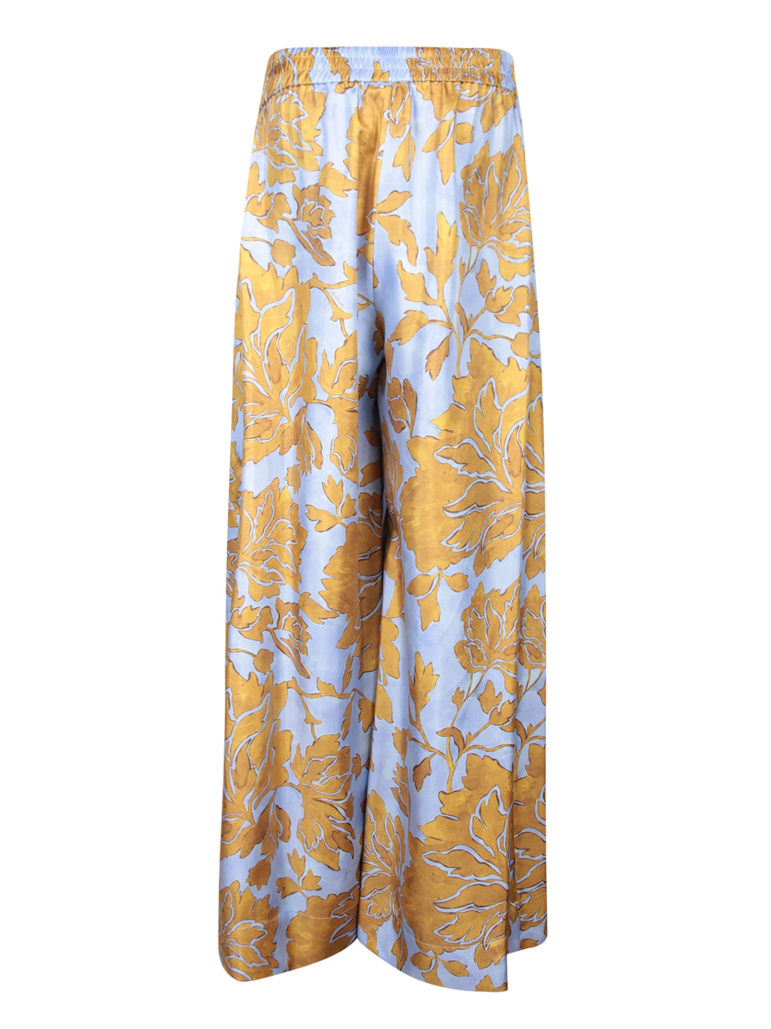 Shop La Doublej Tangle Light Blue Gold Palazzo Pants