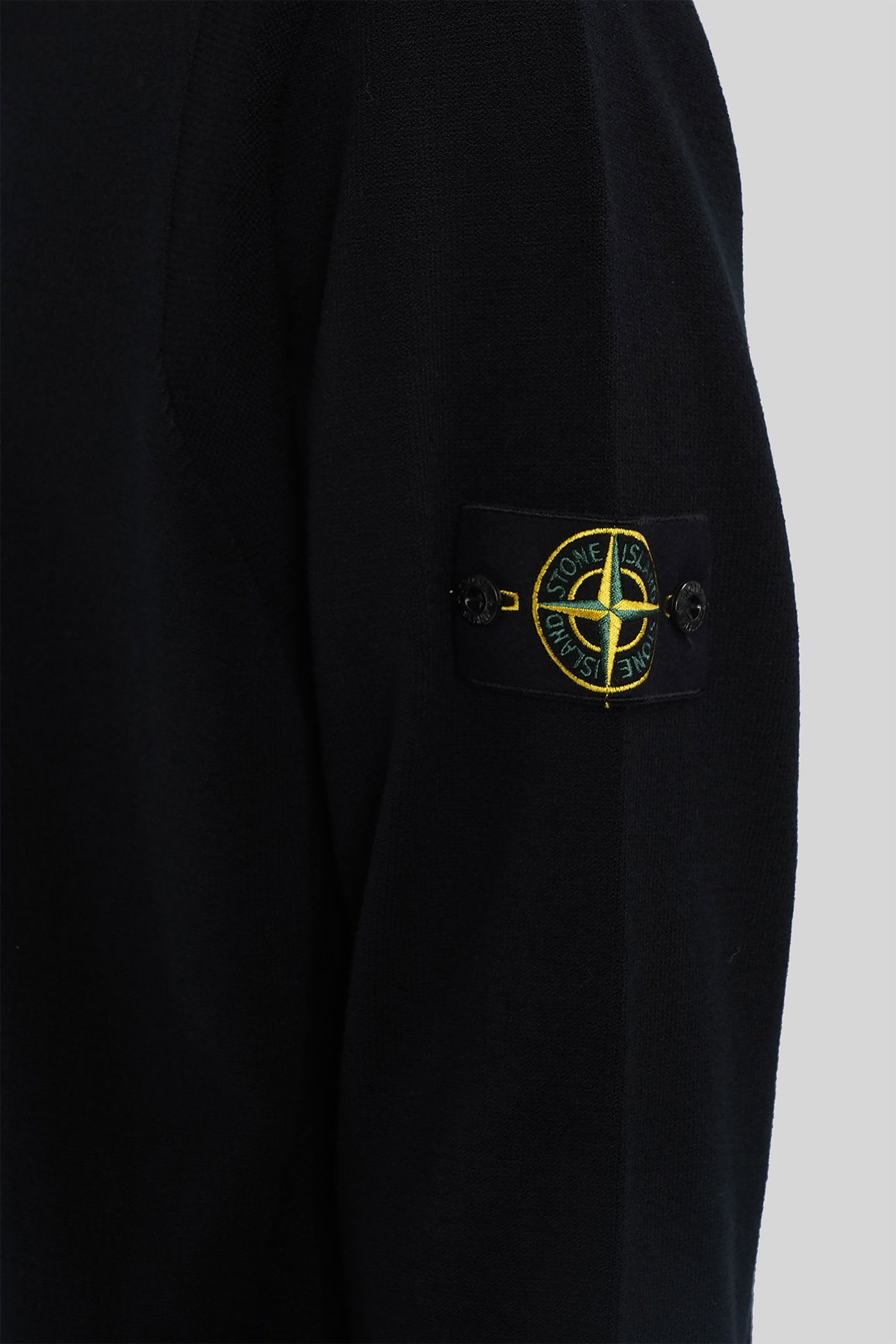 Stone Island Vanisé Brushed Heavy Cotton Sweatshirt In Black