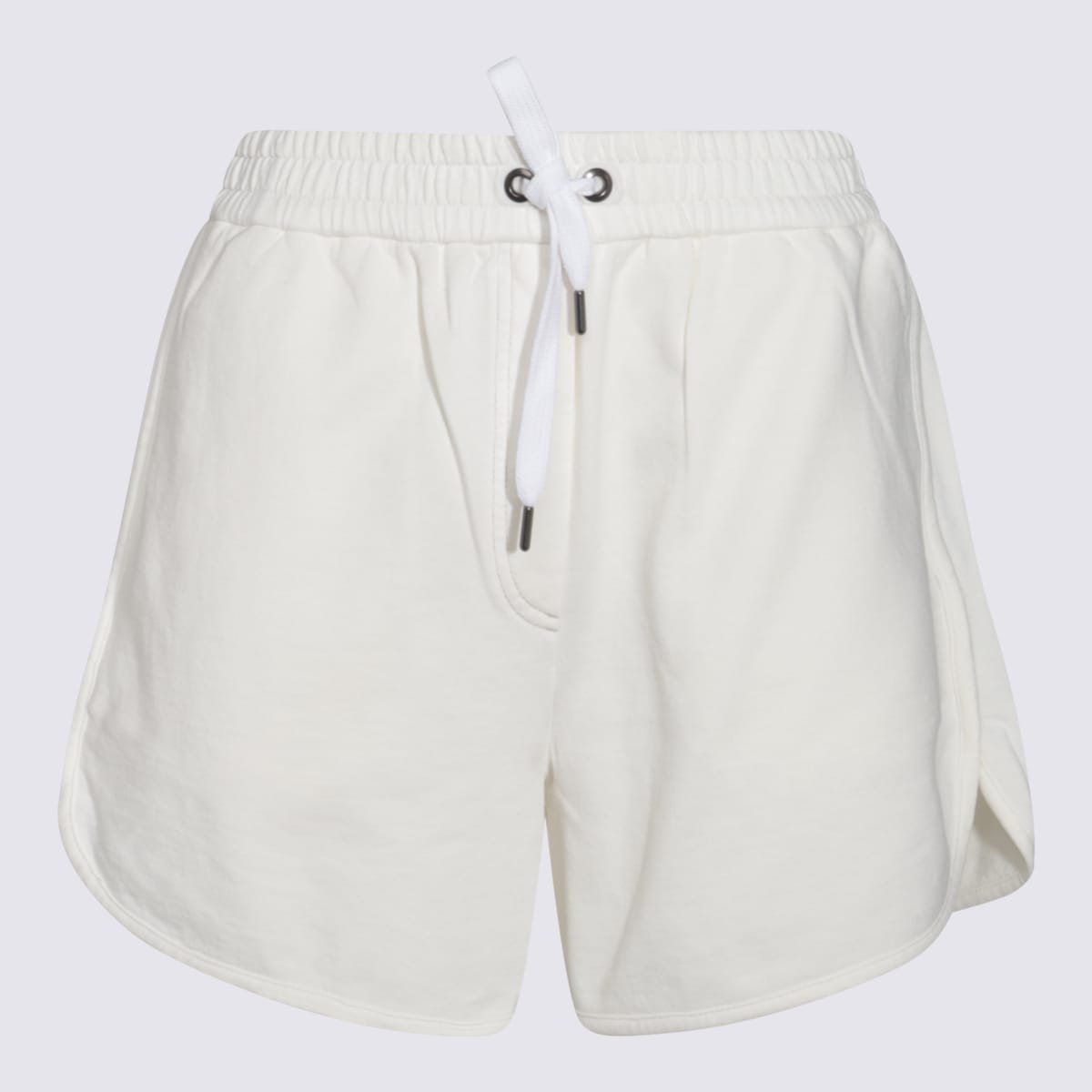 White Cotton Shorts