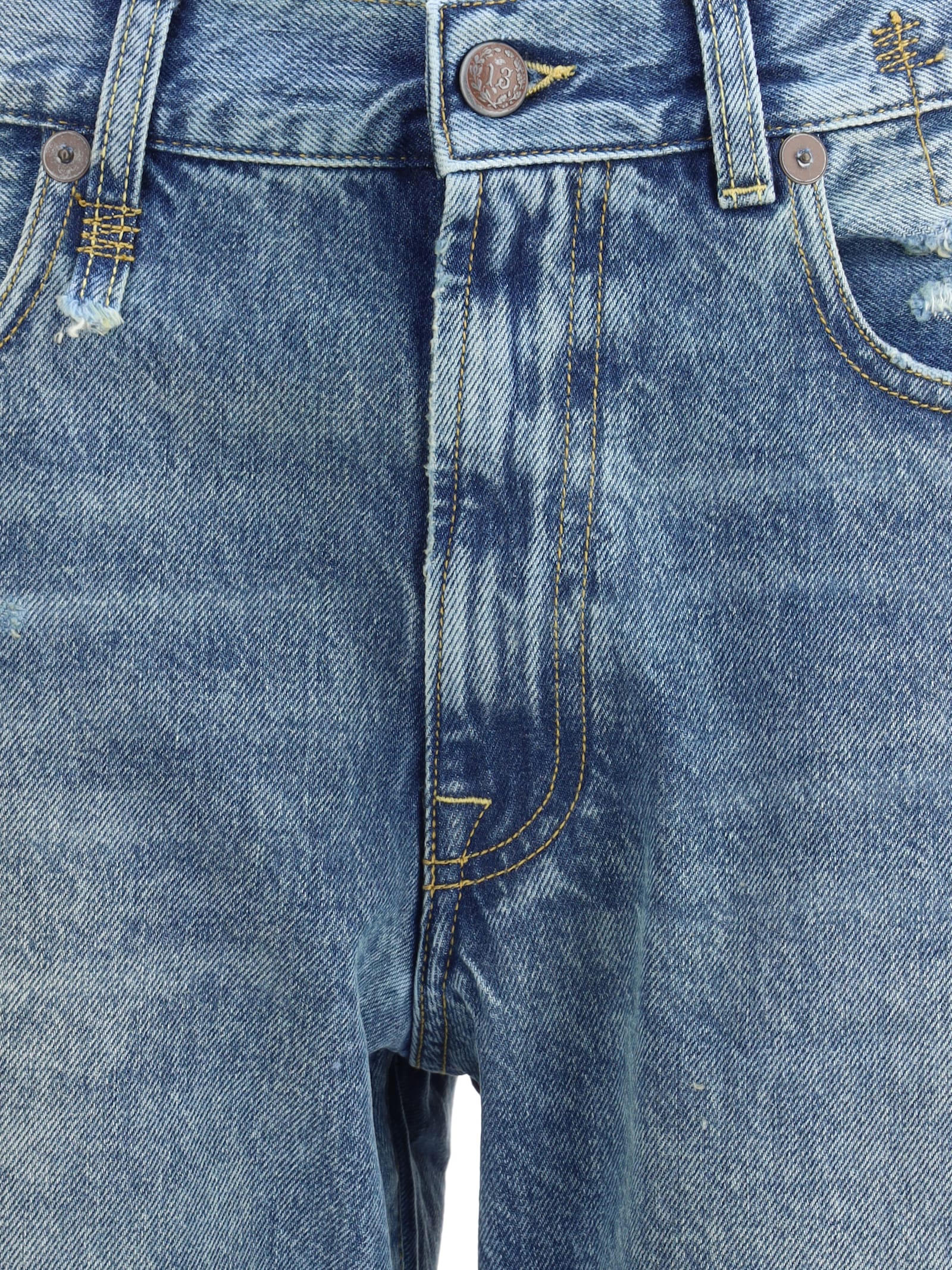 R13 Boyfriend Jeans In Blue