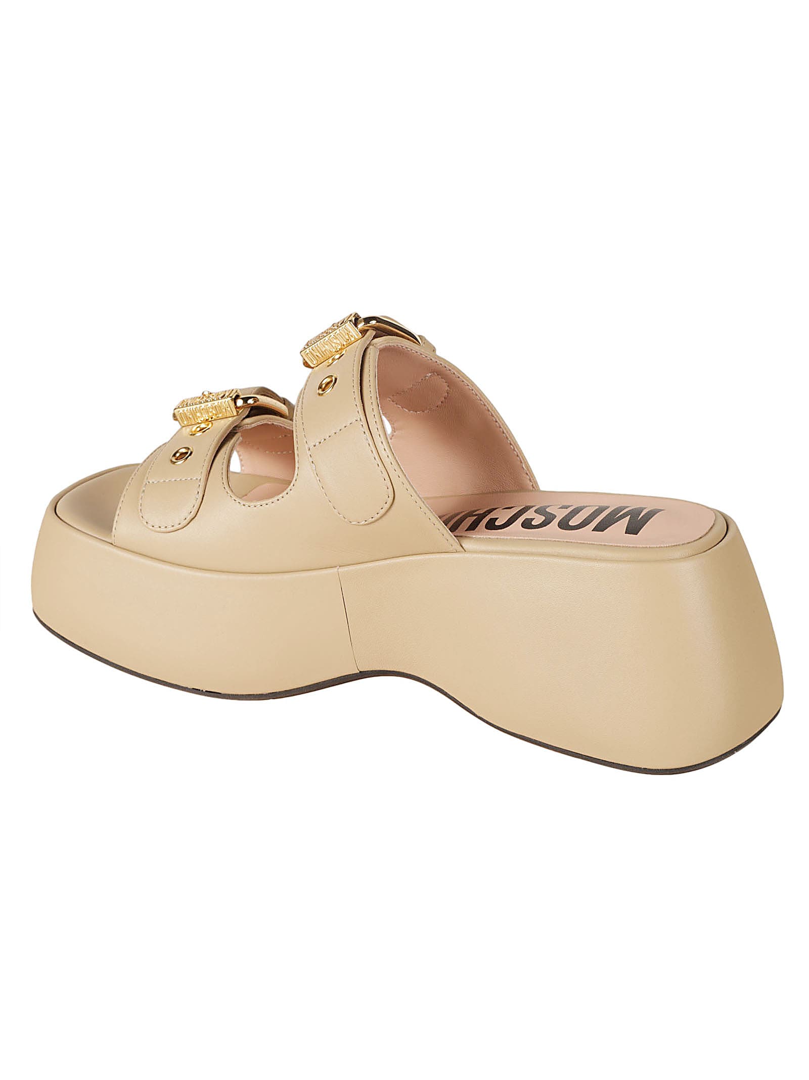 Shop Moschino Dolly75 Sandals In Sabbia