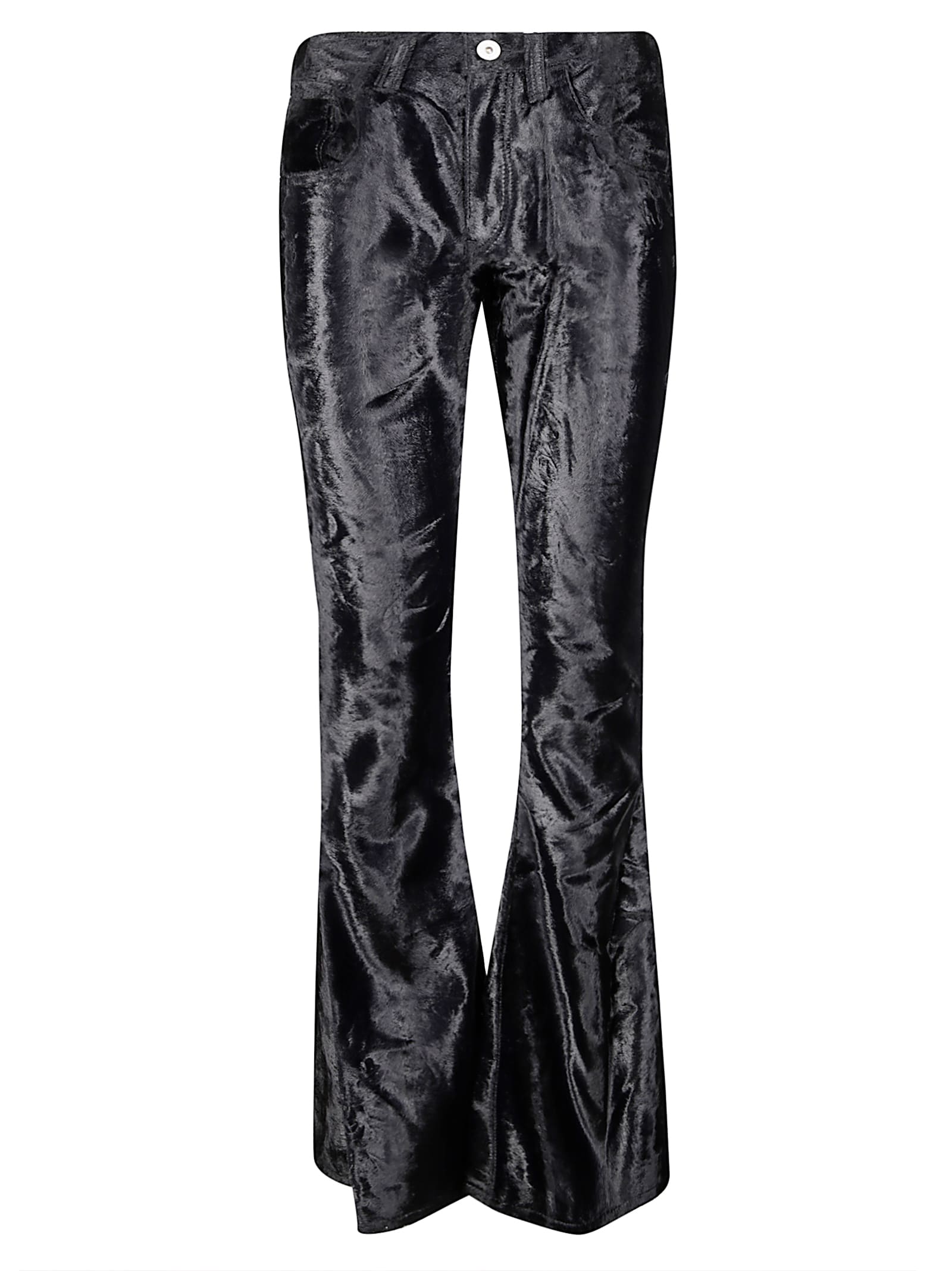 Junya Watanabe Velvet-finish Trousers In Animal Print