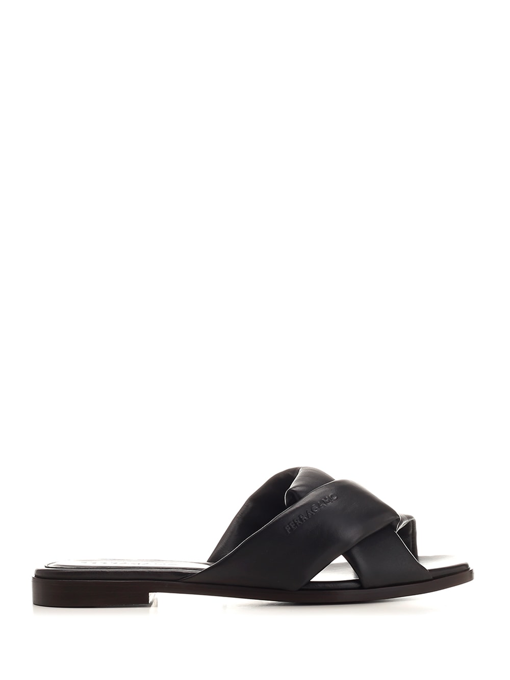 FERRAGAMO ORIGAMI KNOT FLAT SANDAL