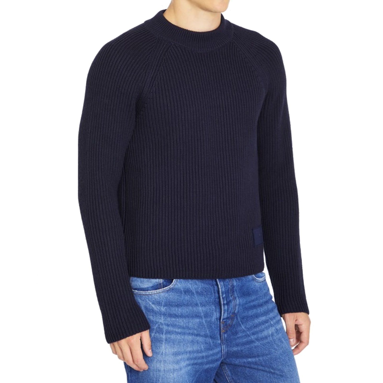 Shop Ami Alexandre Mattiussi Crewneck Sweater In Blue