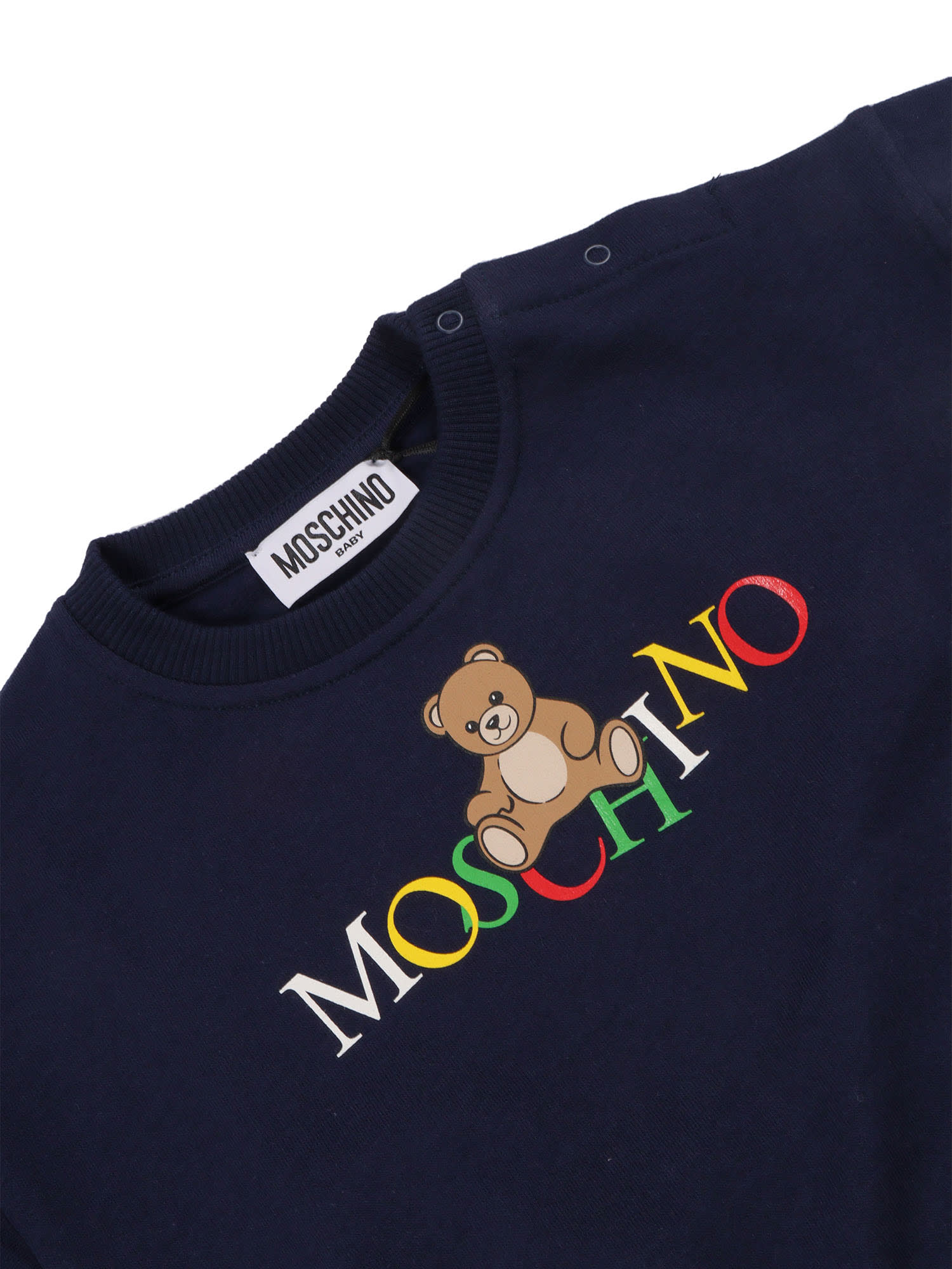 Moschino Crewneck Sweater In Black