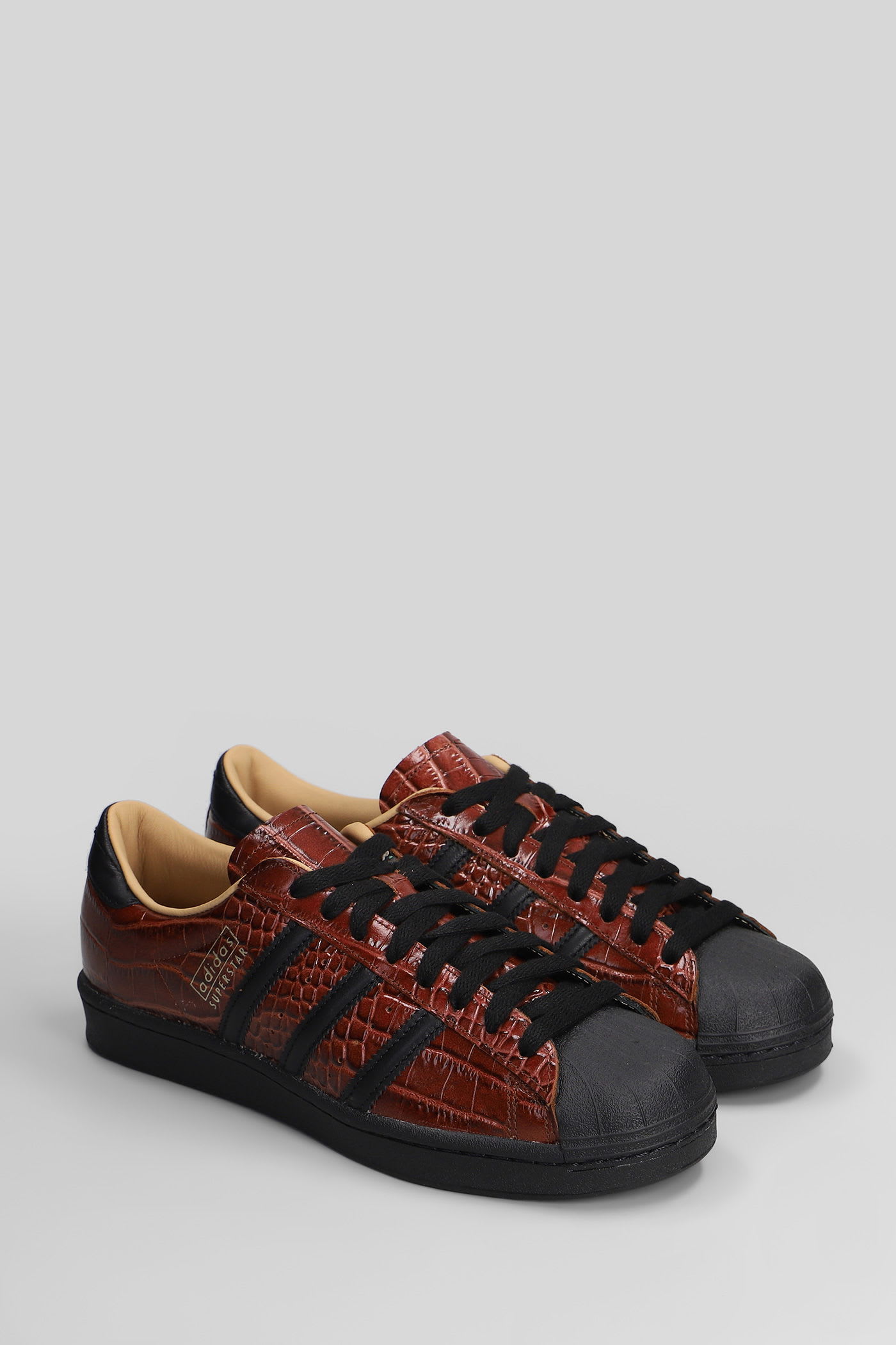 Adidas Originals Vintage Crocodile Pattern Round Toe Sneakers In Burgundy